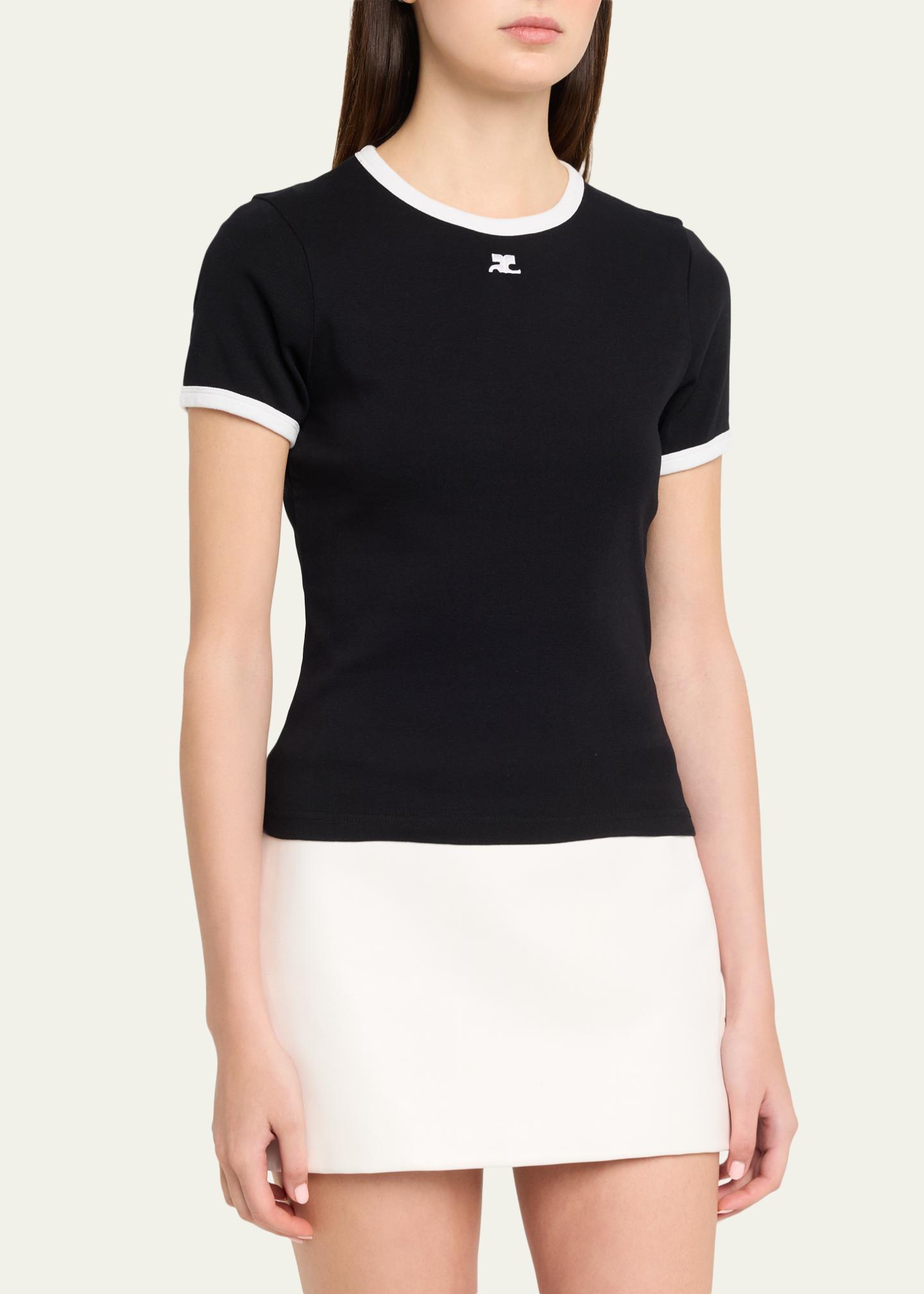 Courreges Signature Contrast T-Shirt - Bergdorf Goodman