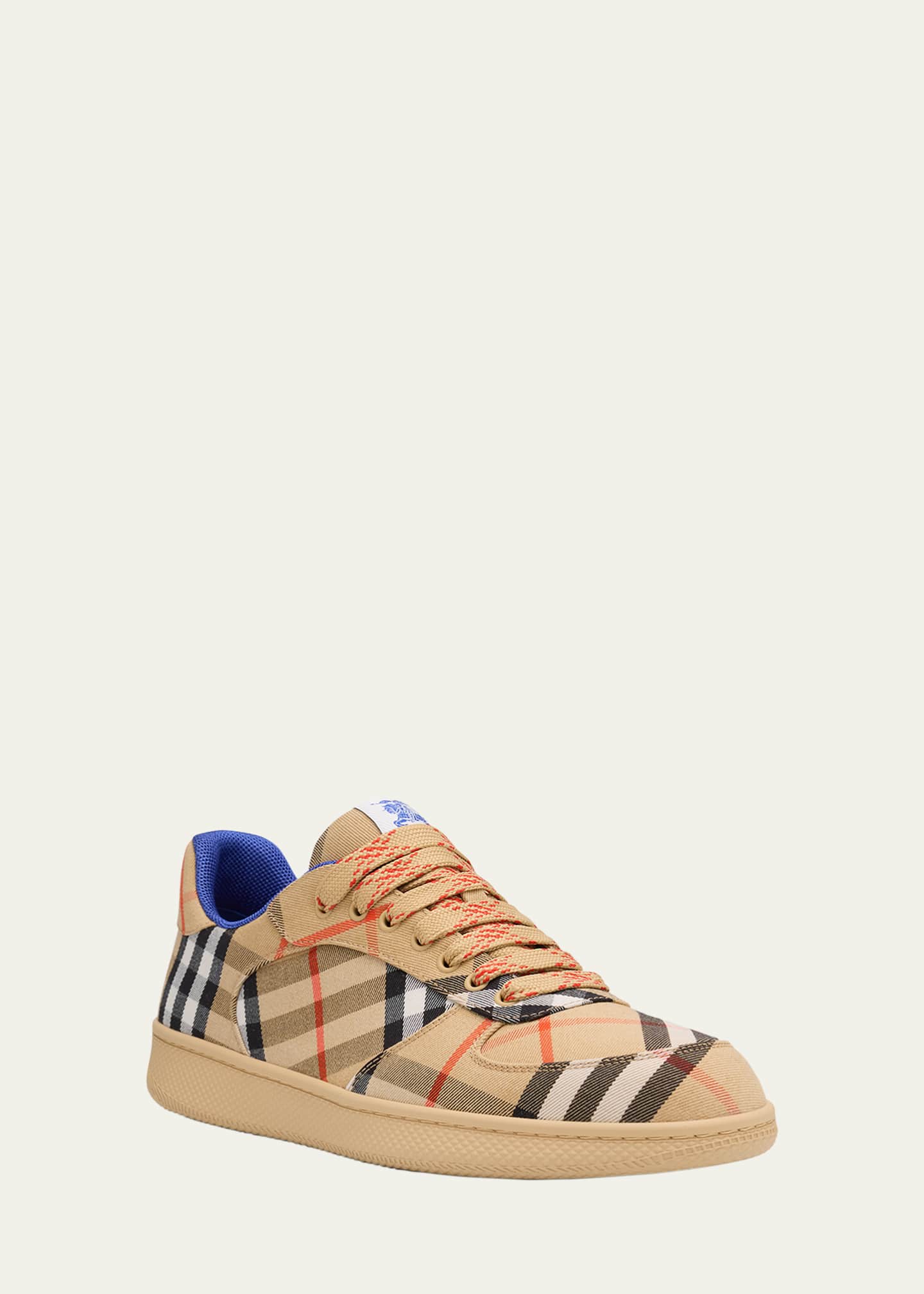 Burberry Men's Check Low-Top Sneakers Image 3 of 5