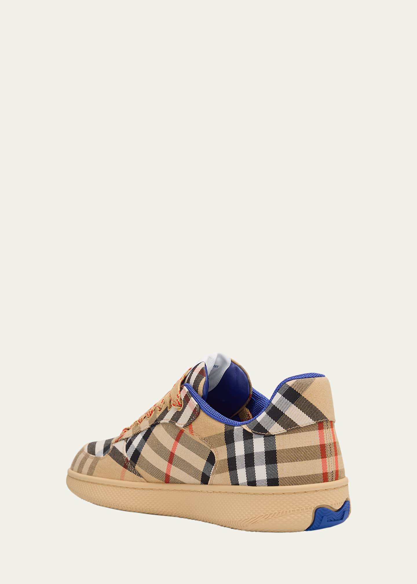 Burberry Men's Check Low-Top Sneakers Image 4 of 5