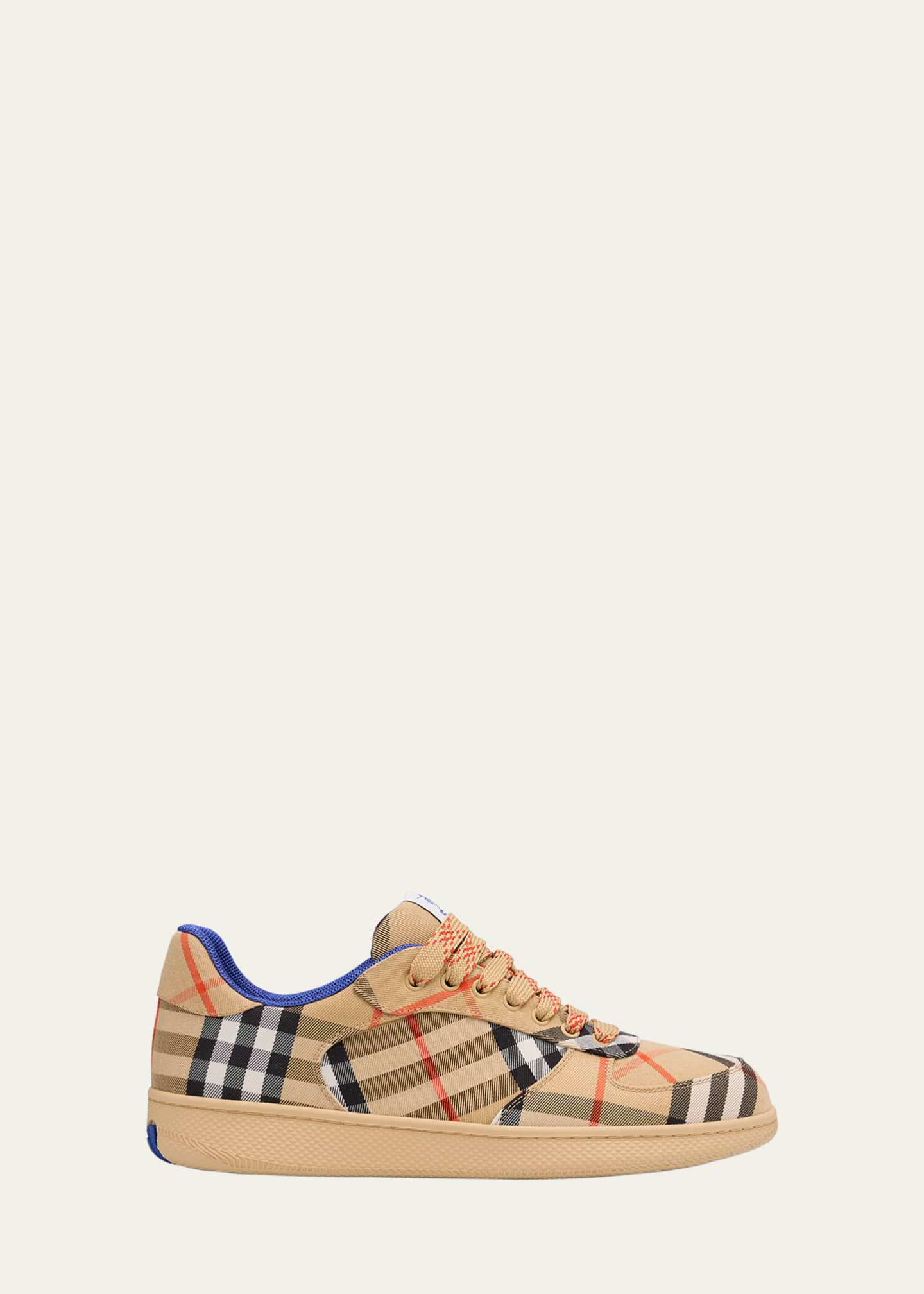 Burberry Men's Check Low-Top Sneakers Image 1 of 5