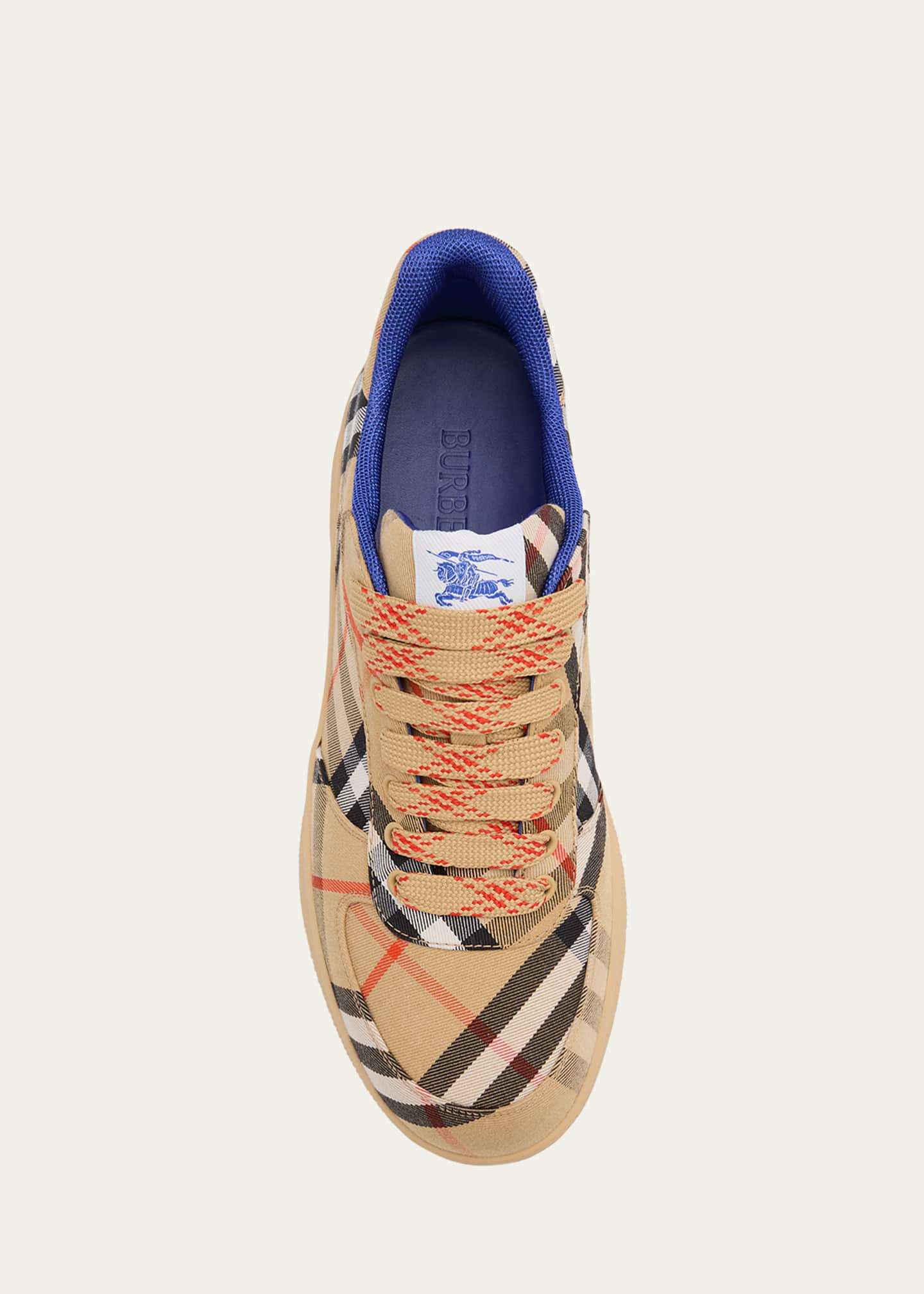 Burberry Men's Check Low-Top Sneakers Image 5 of 5