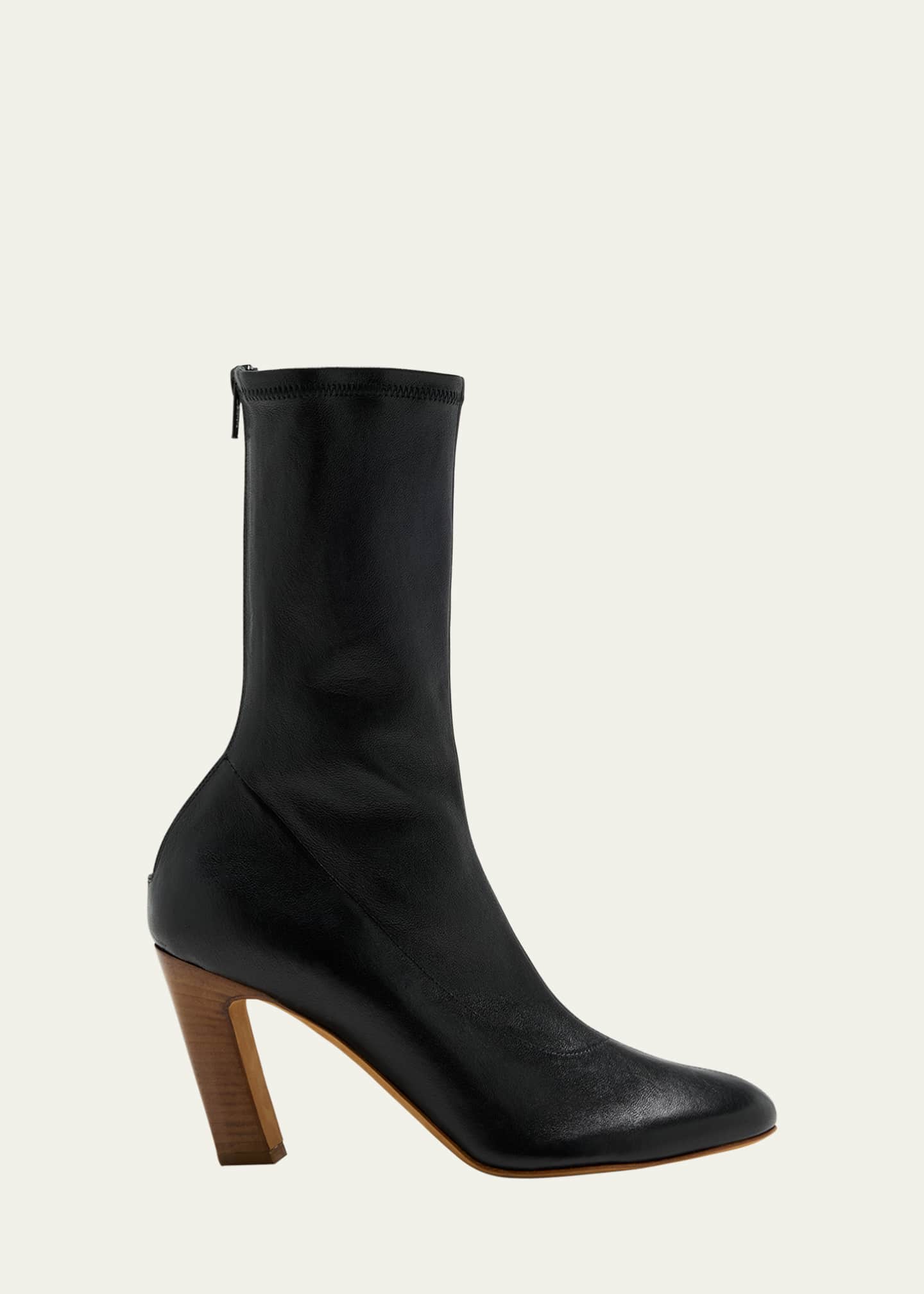 Khaite Apollo Calfskin Zip Mid Boots Image 1 of 4
