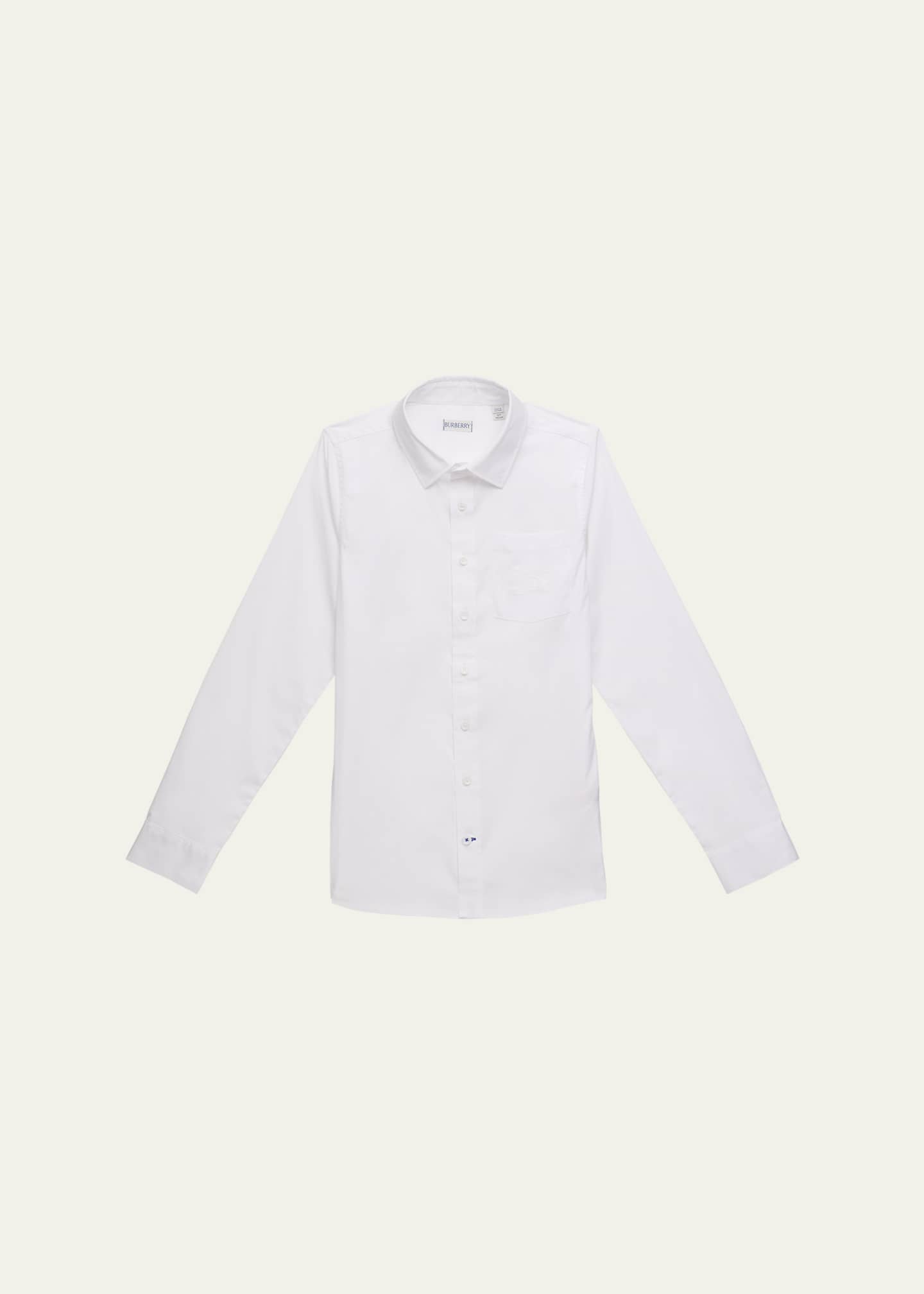 BURBERRY CHILDREN◆長袖シャツ/--/コットン/WHT Burberry Boy's Owen EKD Stretch Cotton Poplin Long Sleeve