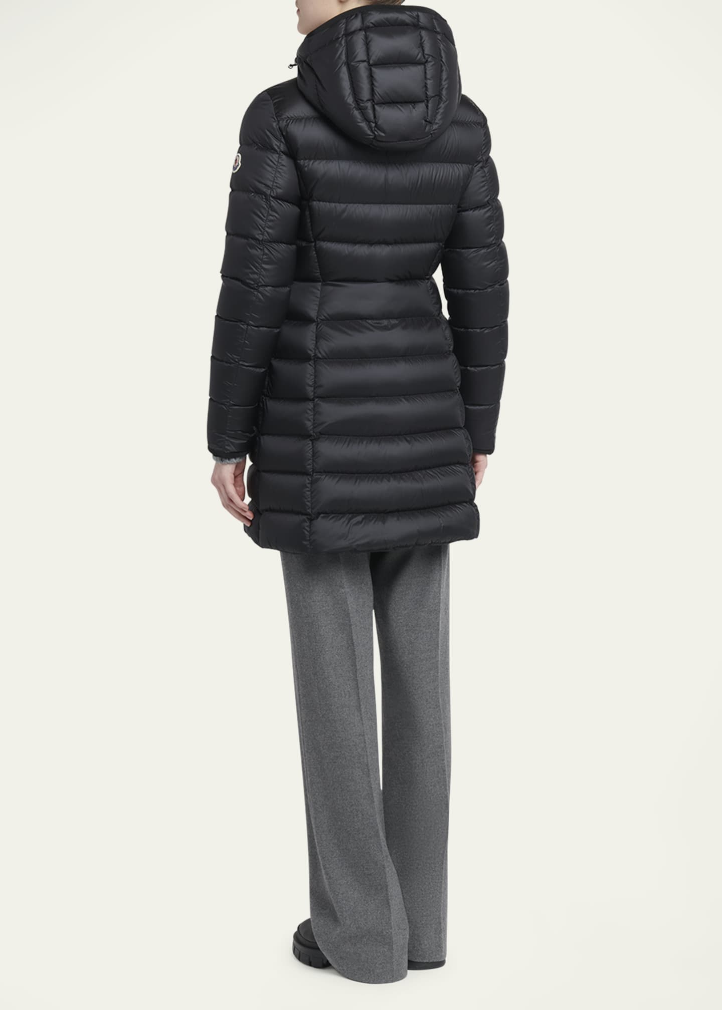 Moncler Hirma Lightweight Long Puffer Coat Image 3 of 5