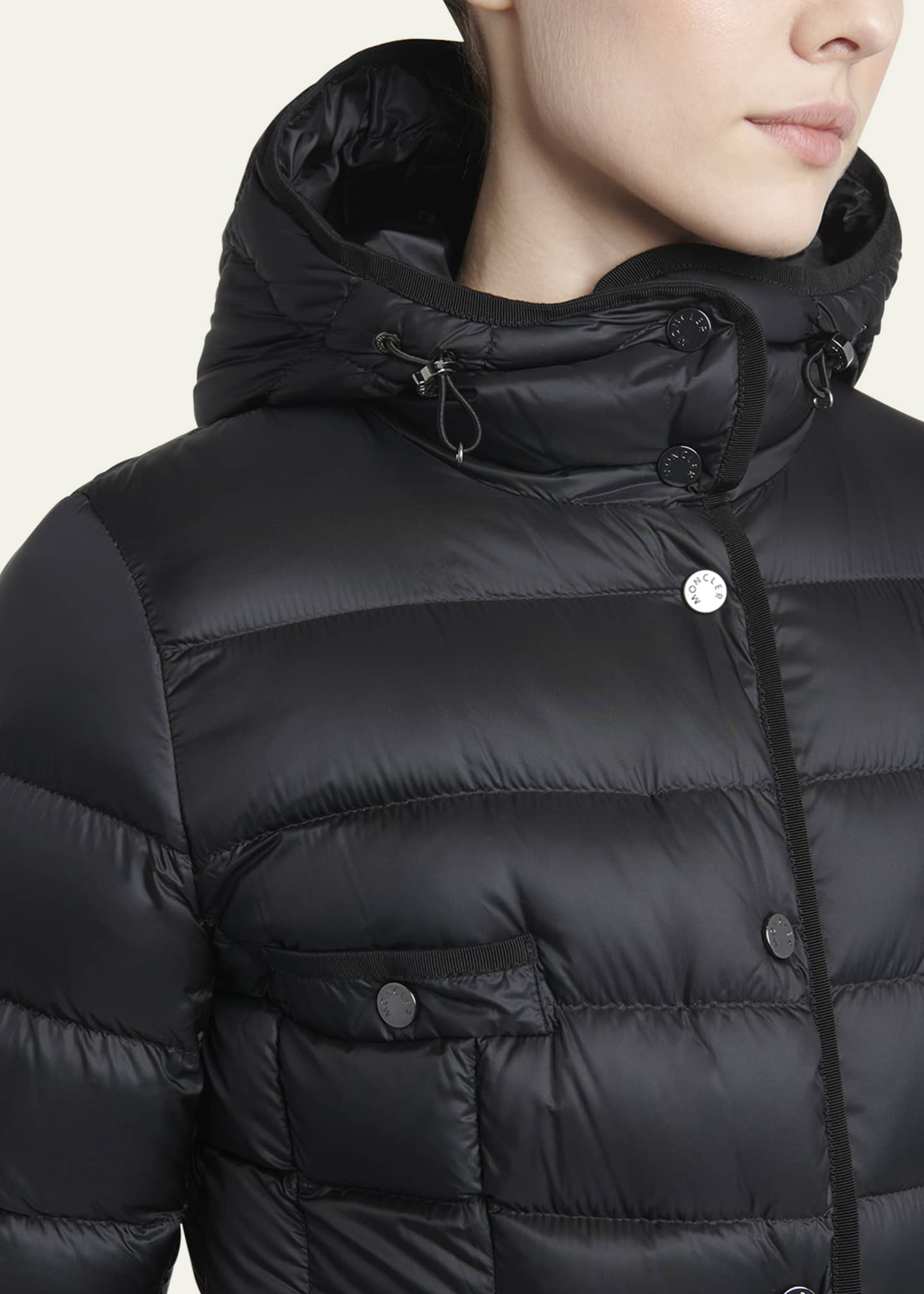 Moncler Hirma Lightweight Long Puffer Coat Image 5 of 5