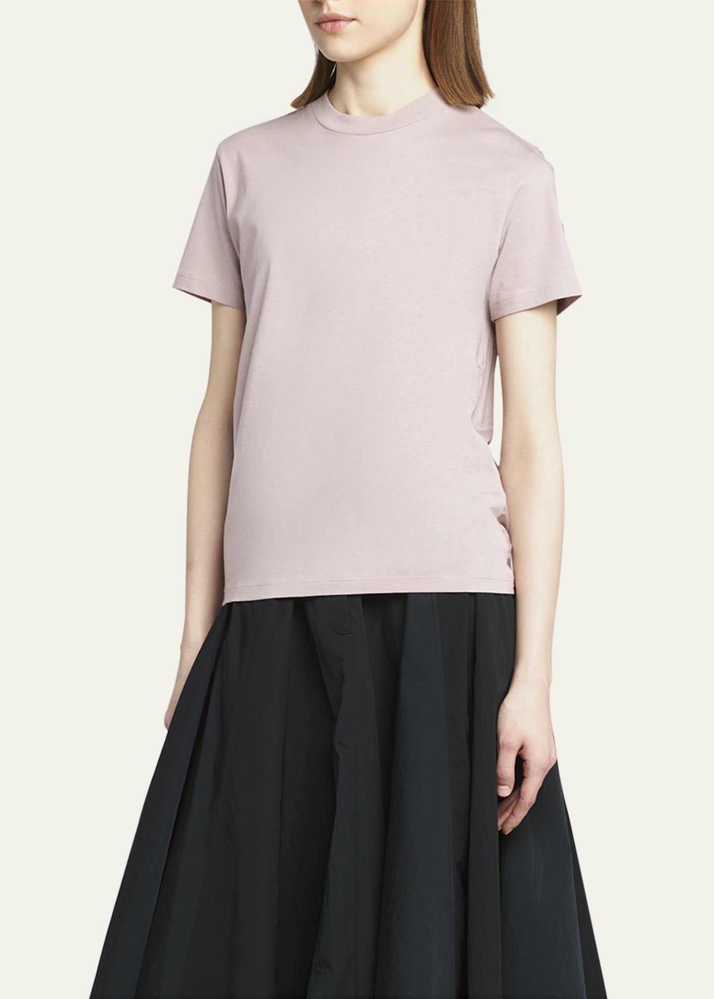 Moncler Mixed Media Crewneck T-Shirt Image 4 of 5
