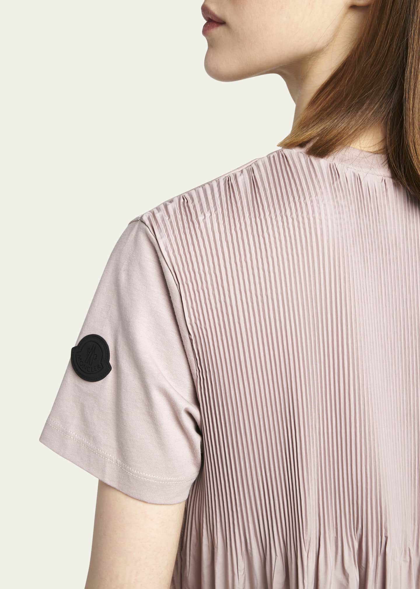 Moncler Mixed Media Crewneck T-Shirt Image 5 of 5