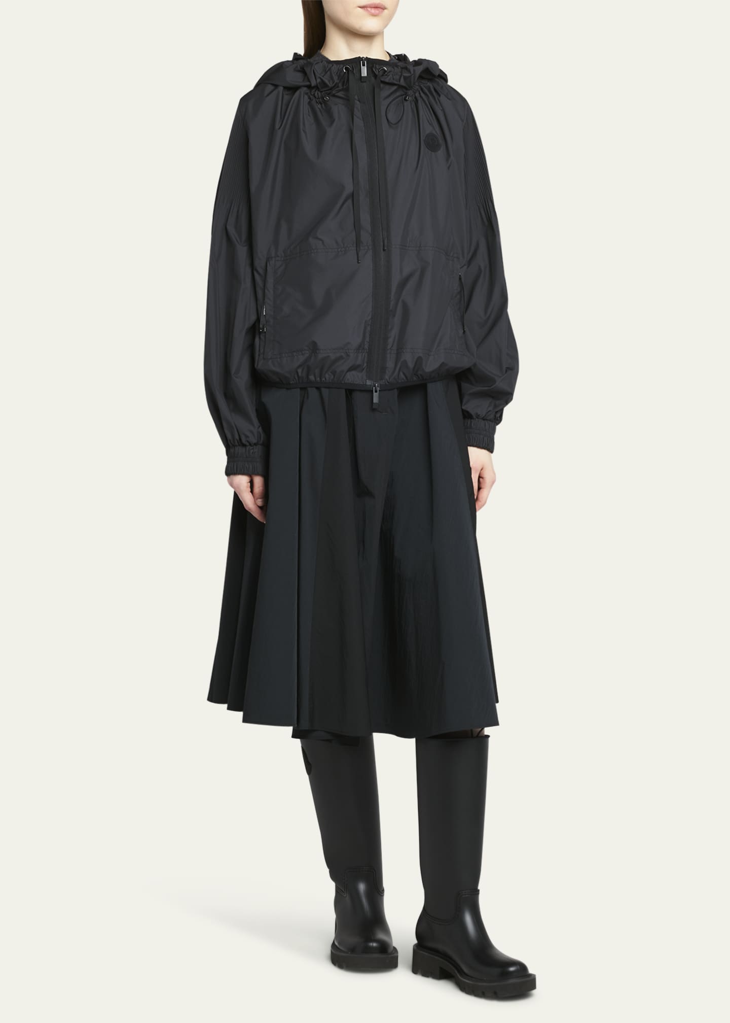 Moncler Auxonne Matte Hooded Windbreaker Jacket Image 2 of 5