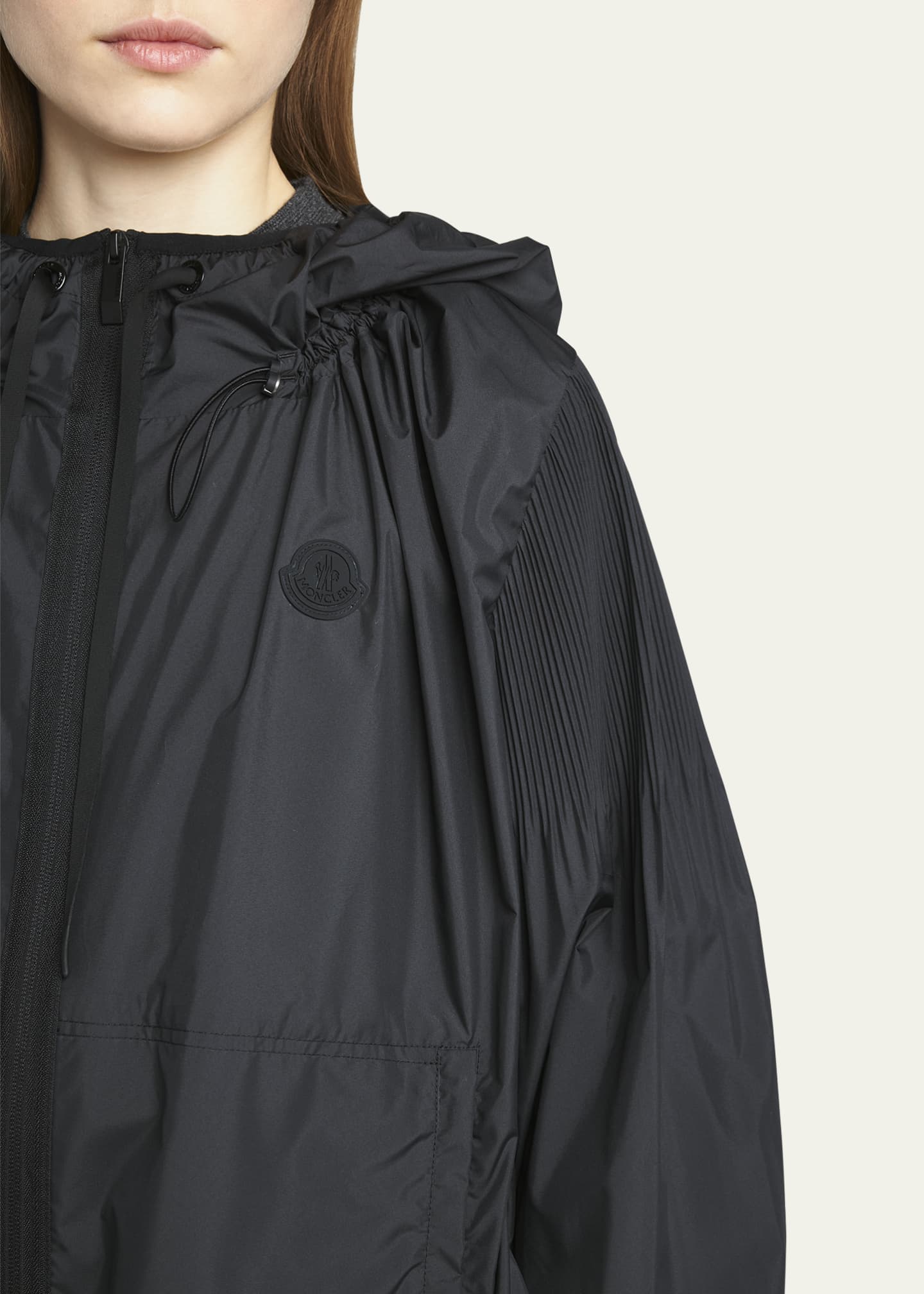 Moncler Auxonne Matte Hooded Windbreaker Jacket Image 5 of 5
