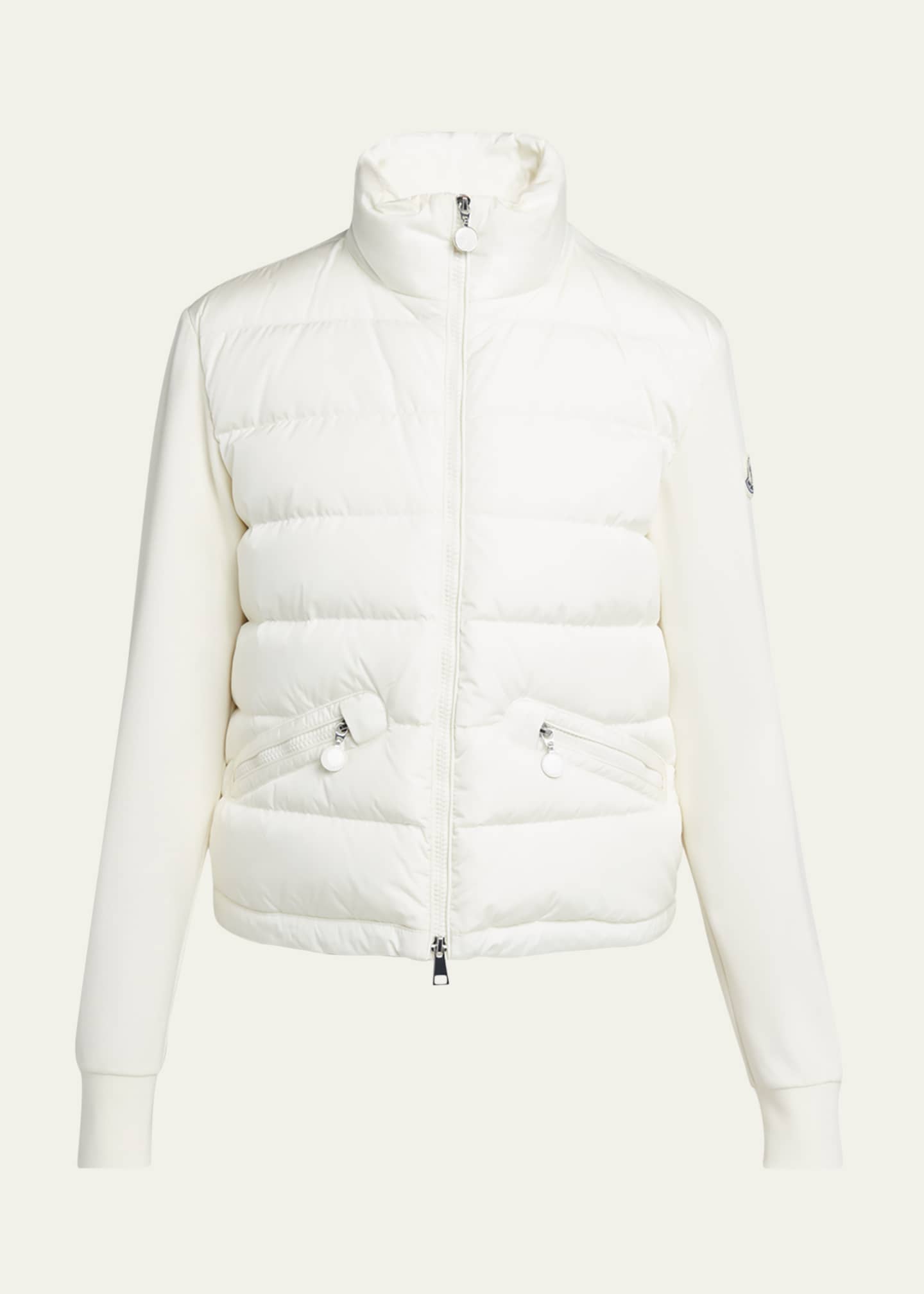 Moncler Quilted Nylon Zip-Up Cardigan Image 1 of 5