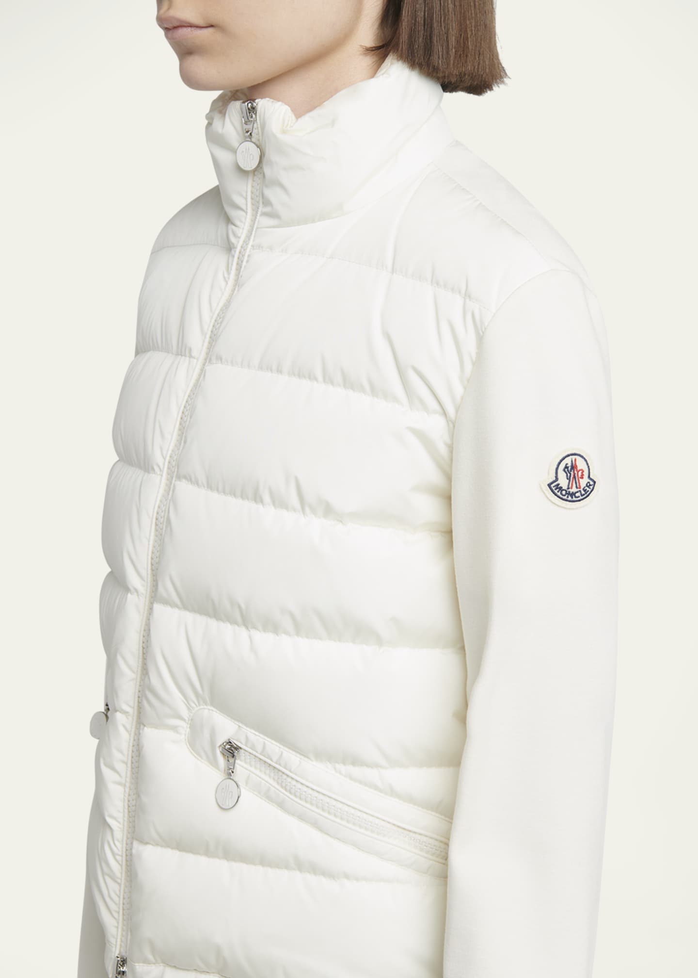 Moncler Quilted Nylon Zip-Up Cardigan Image 5 of 5