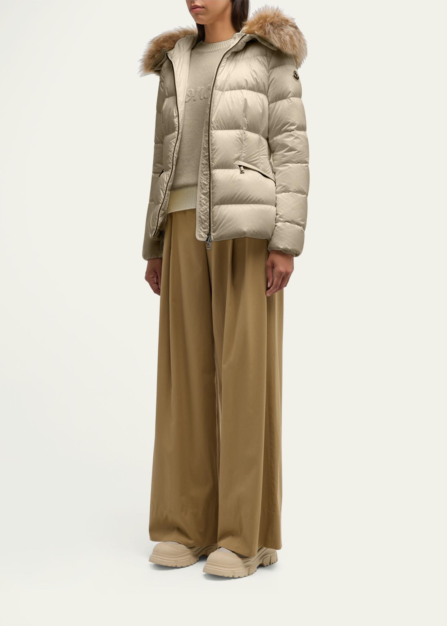 Moncler Boed Hooded Shearling-Trimmed Short Down Jacket - Bergdorf