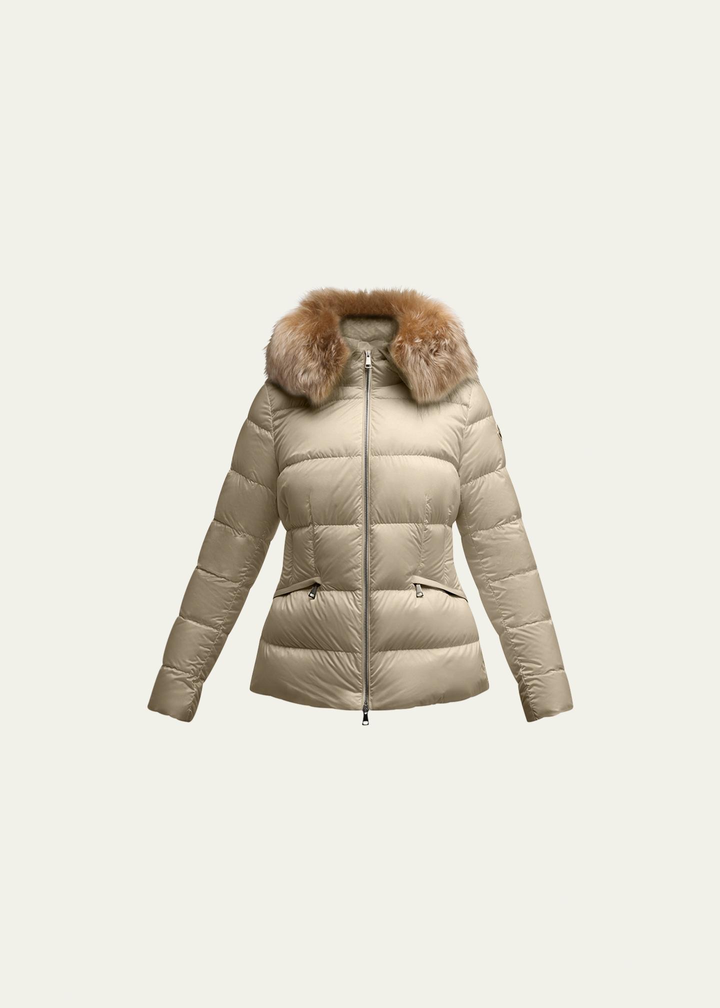 Moncler Boed Hooded Shearling-Trimmed Short Down Jacket - Bergdorf
