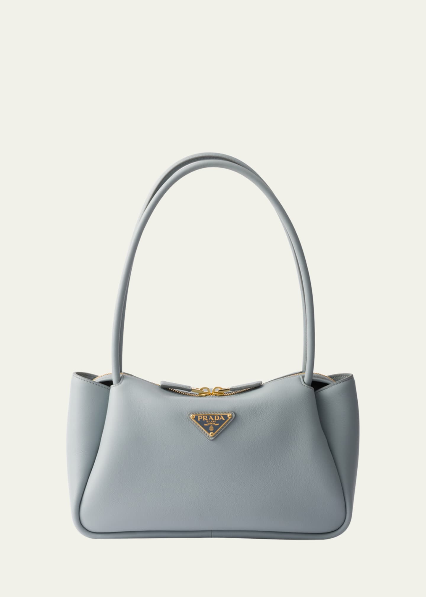 Prada Medium Zip Grain Leather Shoulder Bag Image 1 of 3