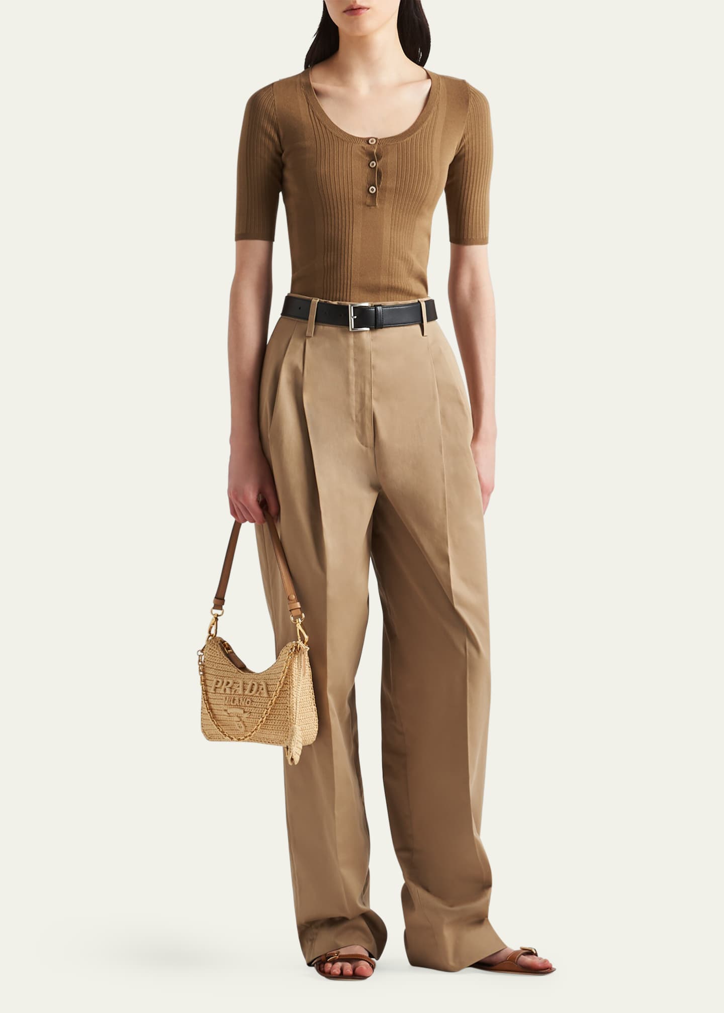 Prada Re-Edition Crochet Pouch Shoulder Bag Image 5 of 5