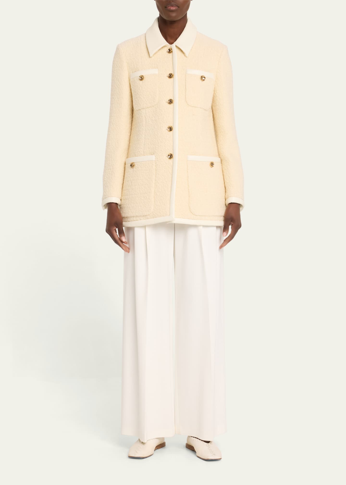 Altuzarra Clarkes Tweed Patch Pocket Coat Image 2 of 5