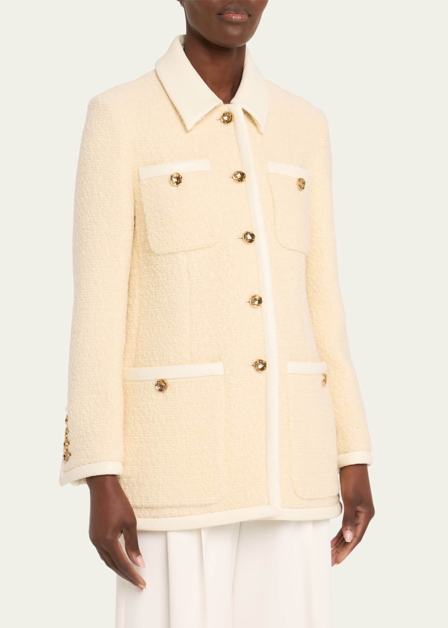 Altuzarra Clarkes Tweed Patch Pocket Coat Image 4 of 5