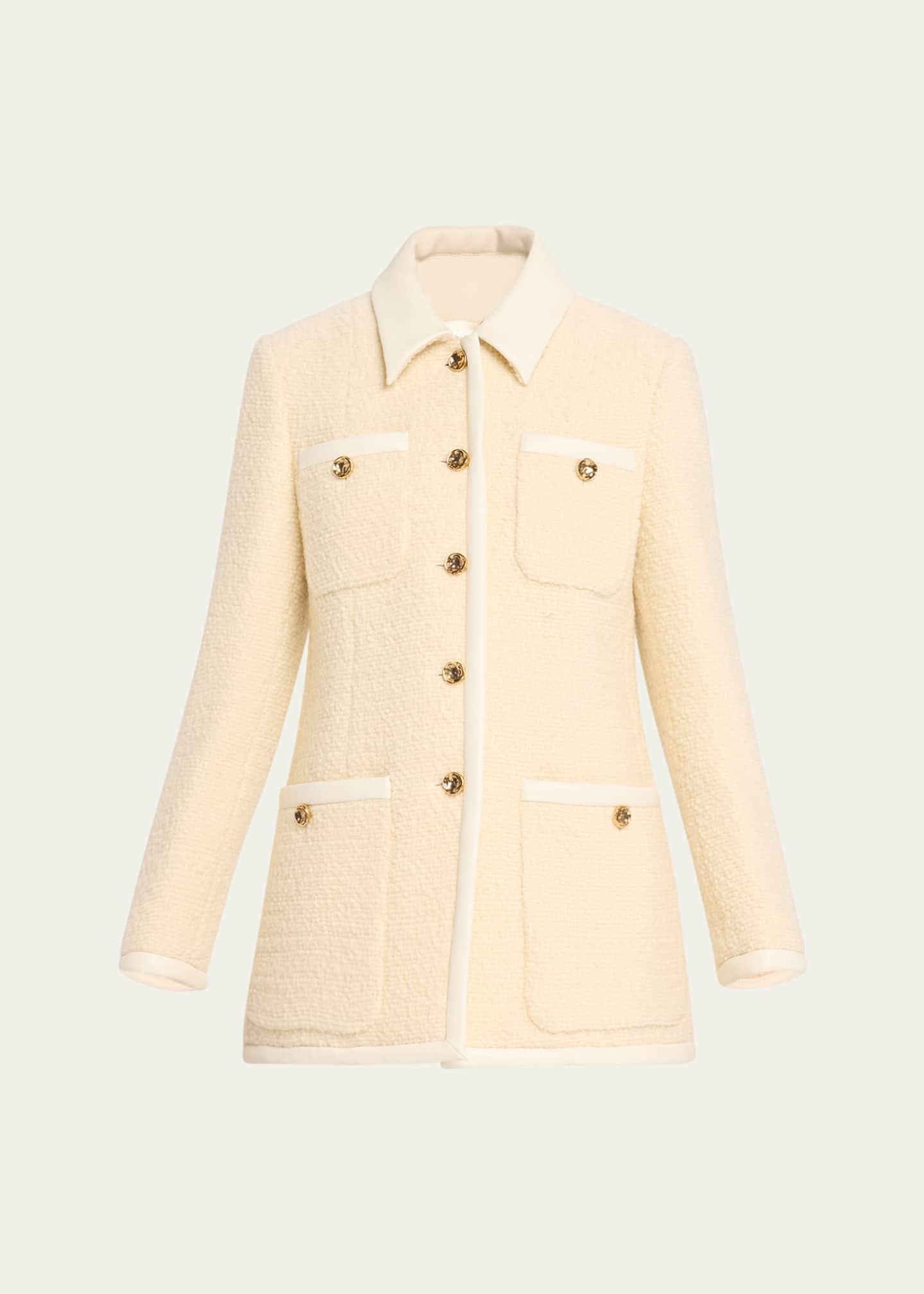 Altuzarra Clarkes Tweed Patch Pocket Coat Image 1 of 5
