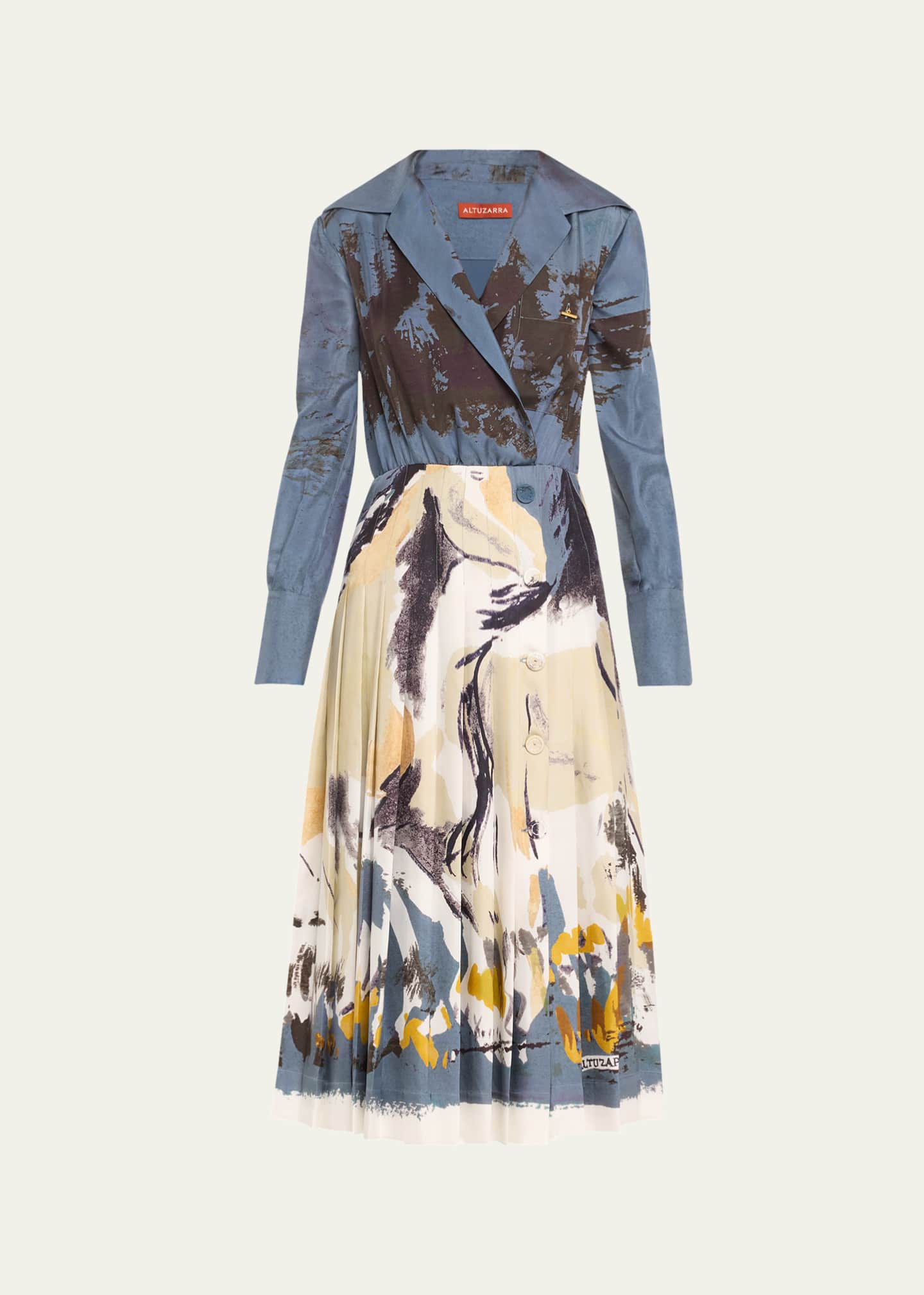 Horse print midi dress discount