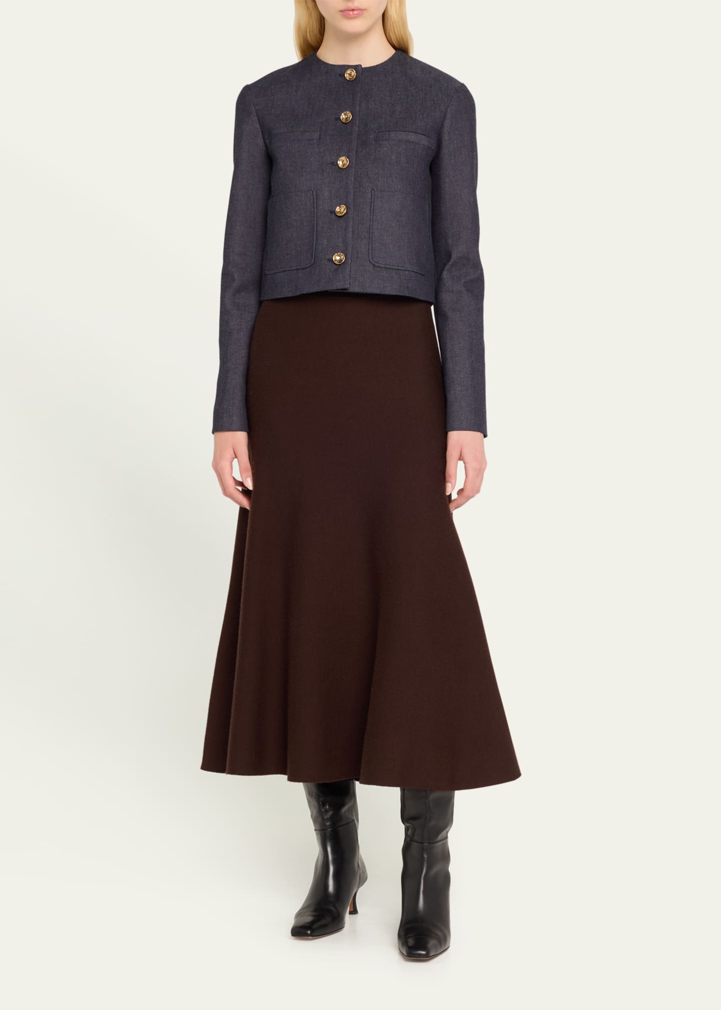 Altuzarra Bernadette Slim Denim Jacket Image 2 of 5