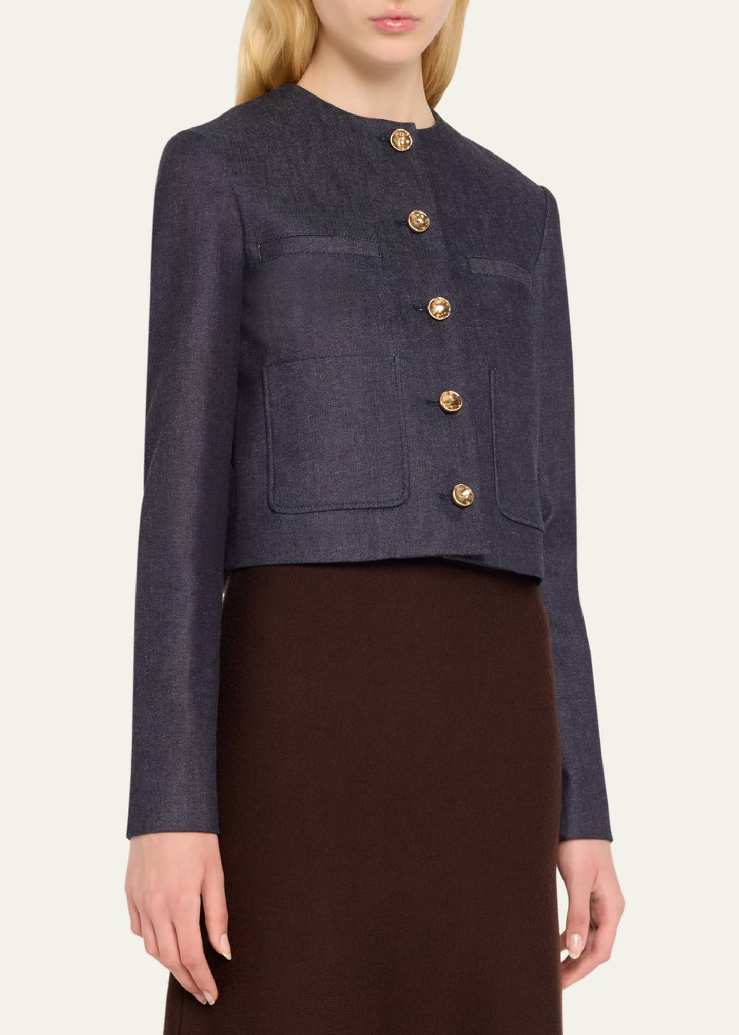 Altuzarra Bernadette Slim Denim Jacket Image 4 of 5