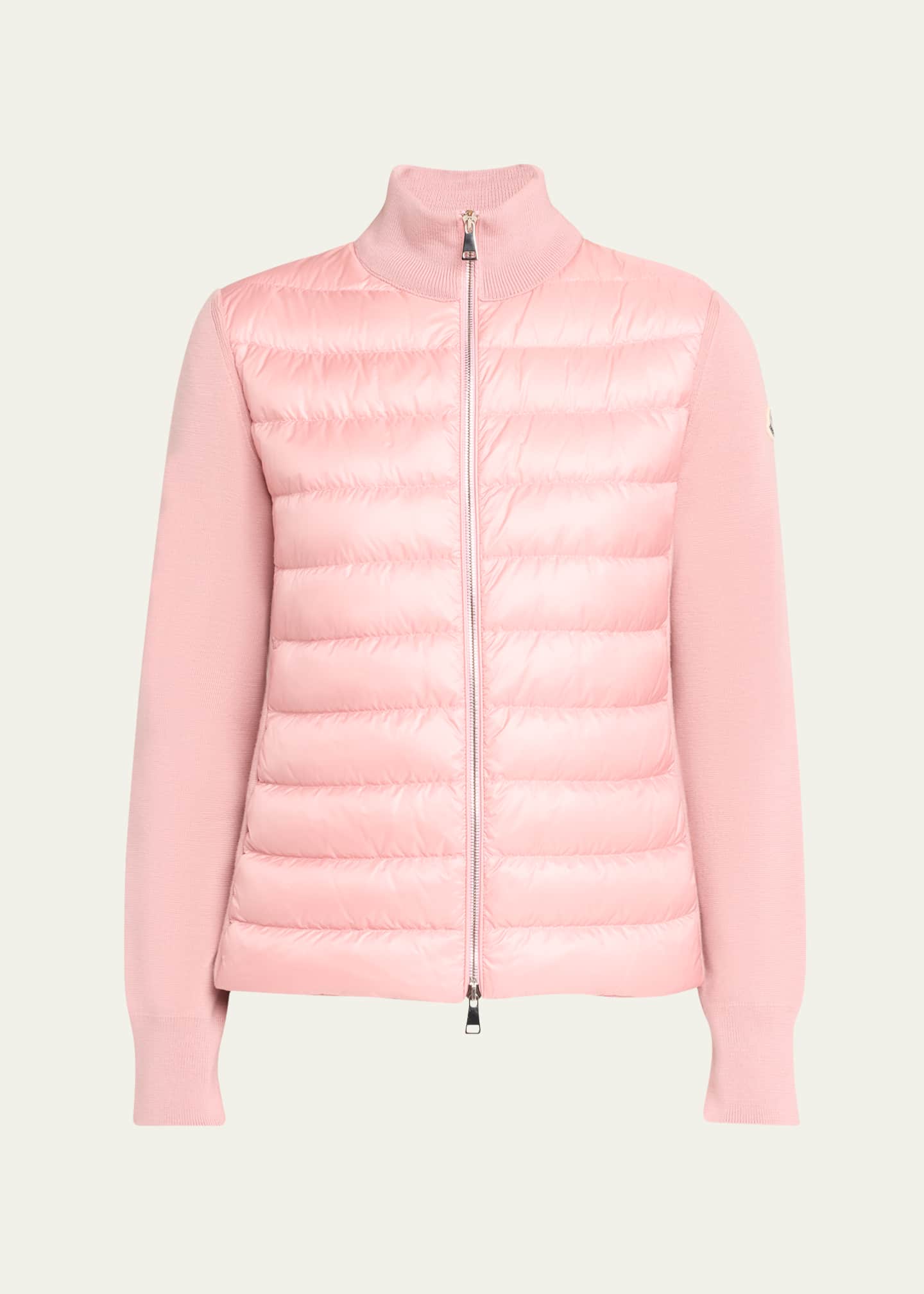 Moncler Hybrid Puffer Wool Cardigan - Bergdorf Goodman