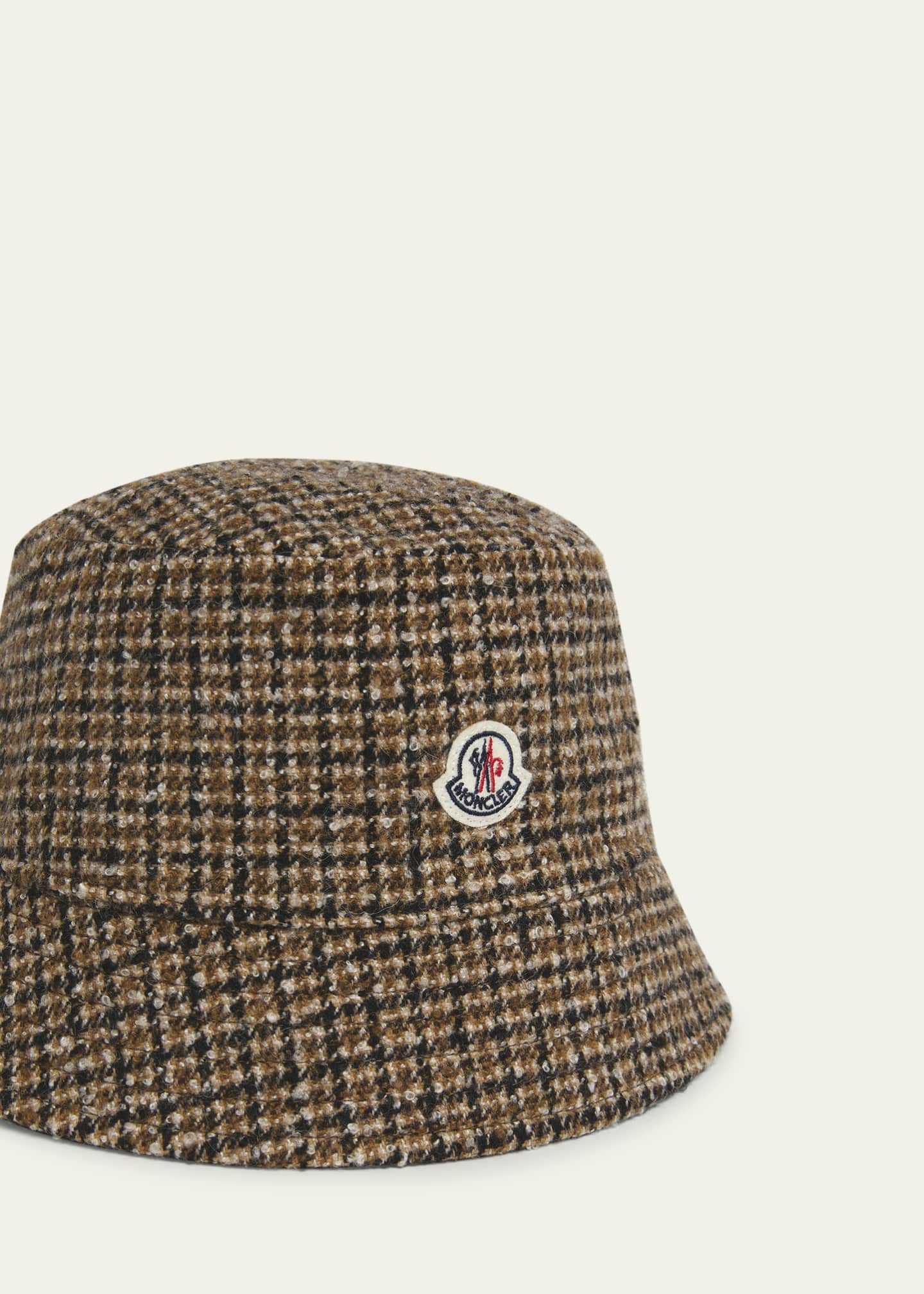 Moncler Plaid Logo Patch Bucket Hat Image 2 of 2