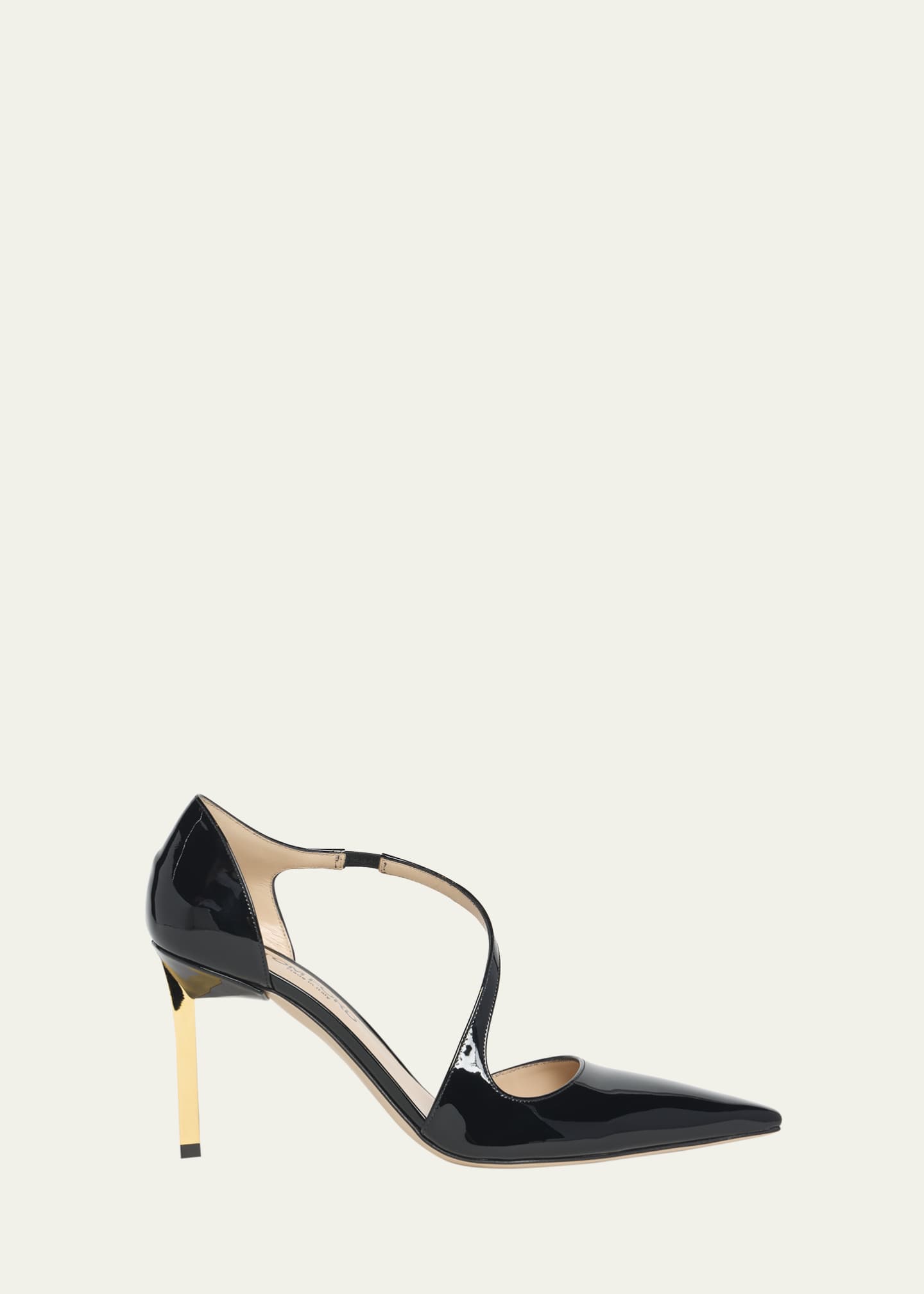 TOM FORD Patent Asymmetrical Stiletto Pumps Image 1 of 5