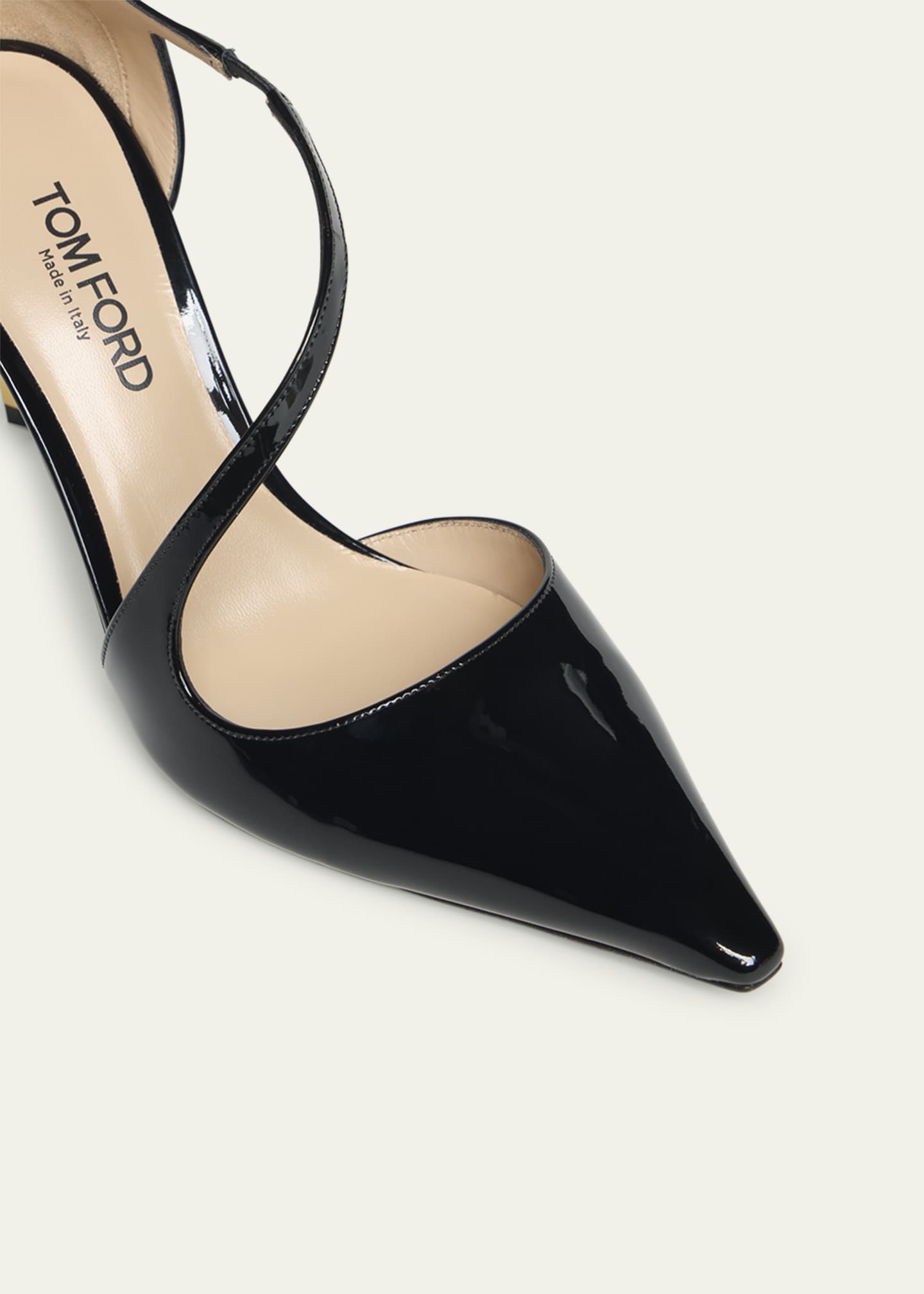 TOM FORD Patent Asymmetrical Stiletto Pumps Image 5 of 5