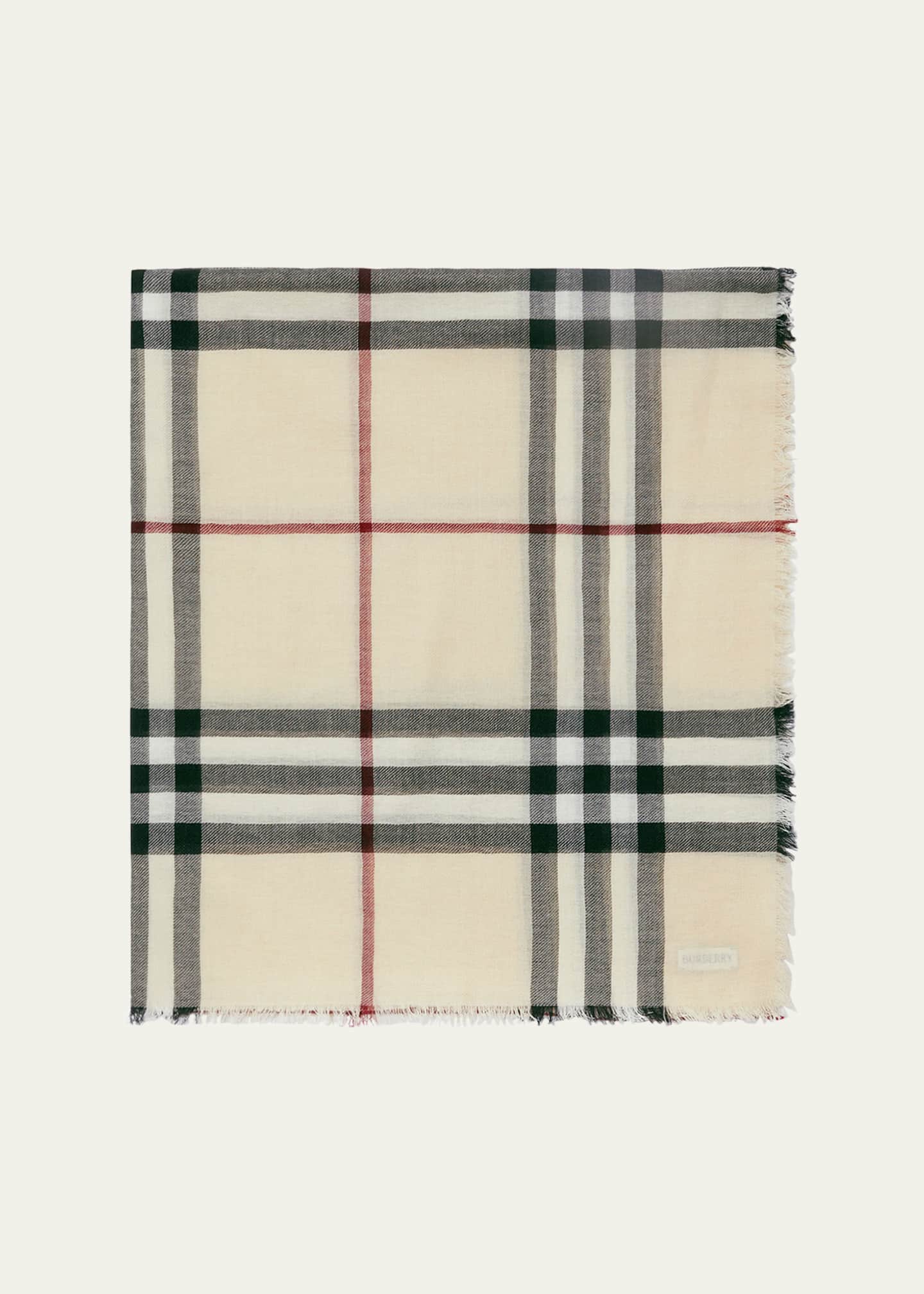 Burberry Giant Check Wool Scarf Image 1 of 3