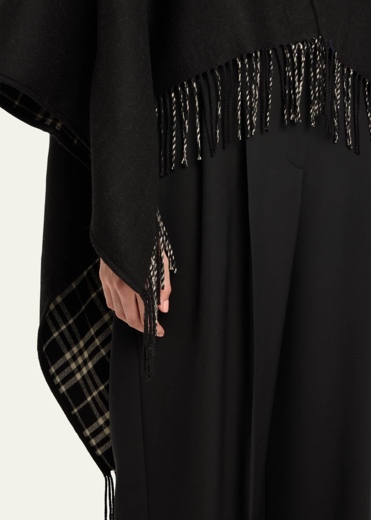 Burberry Charlotte Check Wool Cape Image 5 of 5