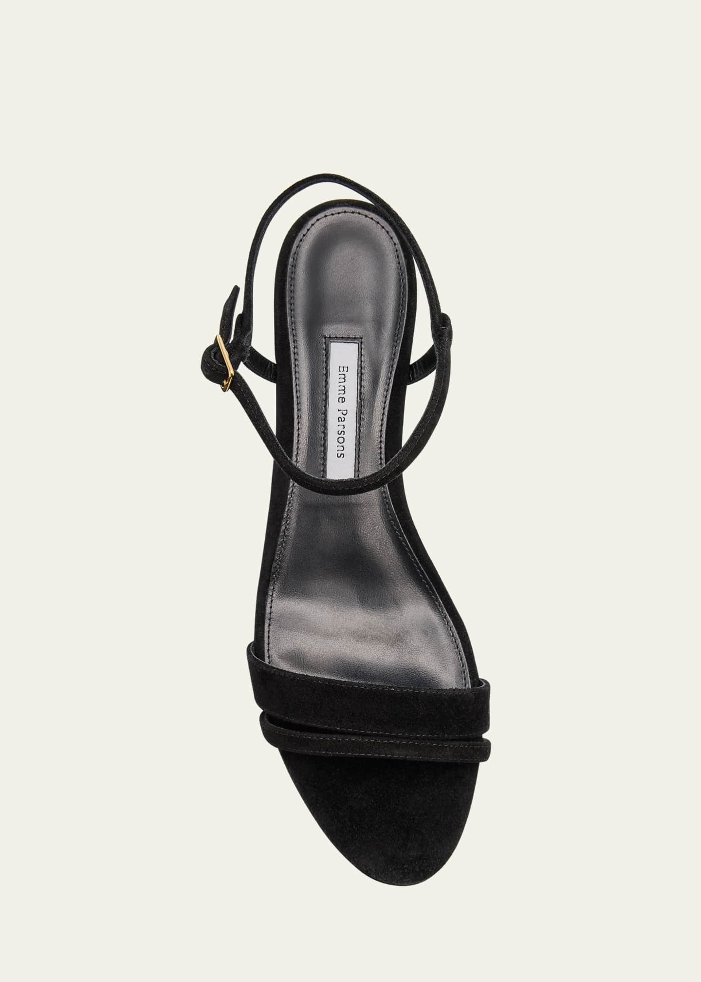 Emme Parsons Simple Metallic Ankle-Strap Sandals Image 6 of 6
