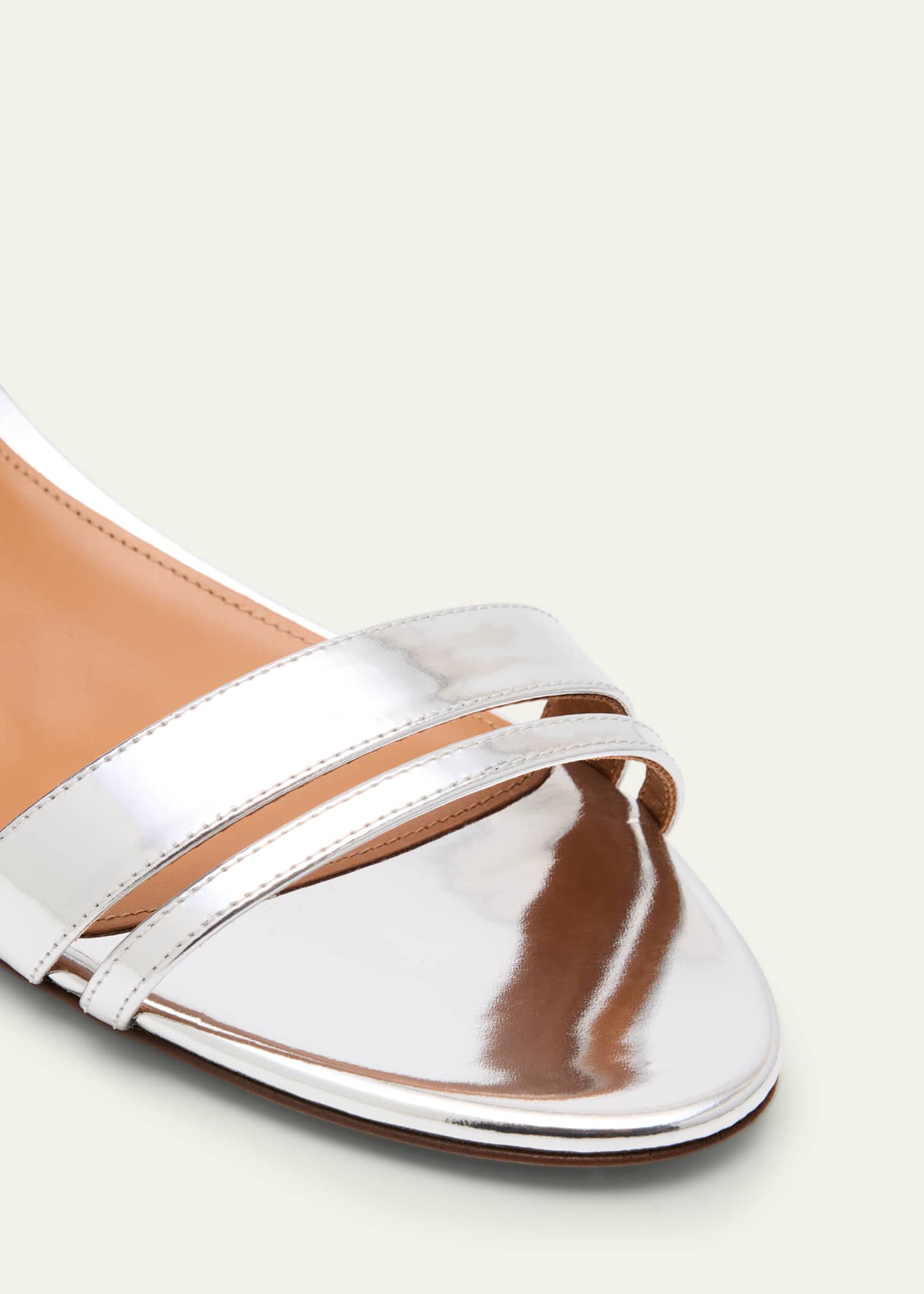 Emme Parsons Simple Metallic Ankle-Strap Sandals Image 5 of 6