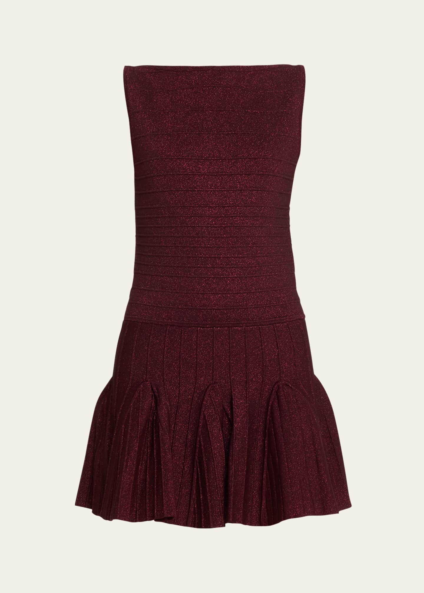 Retrofete Audrina Metallic Knit Godet-Skirt Sleeveless Mini Dress -  Bergdorf Goodman