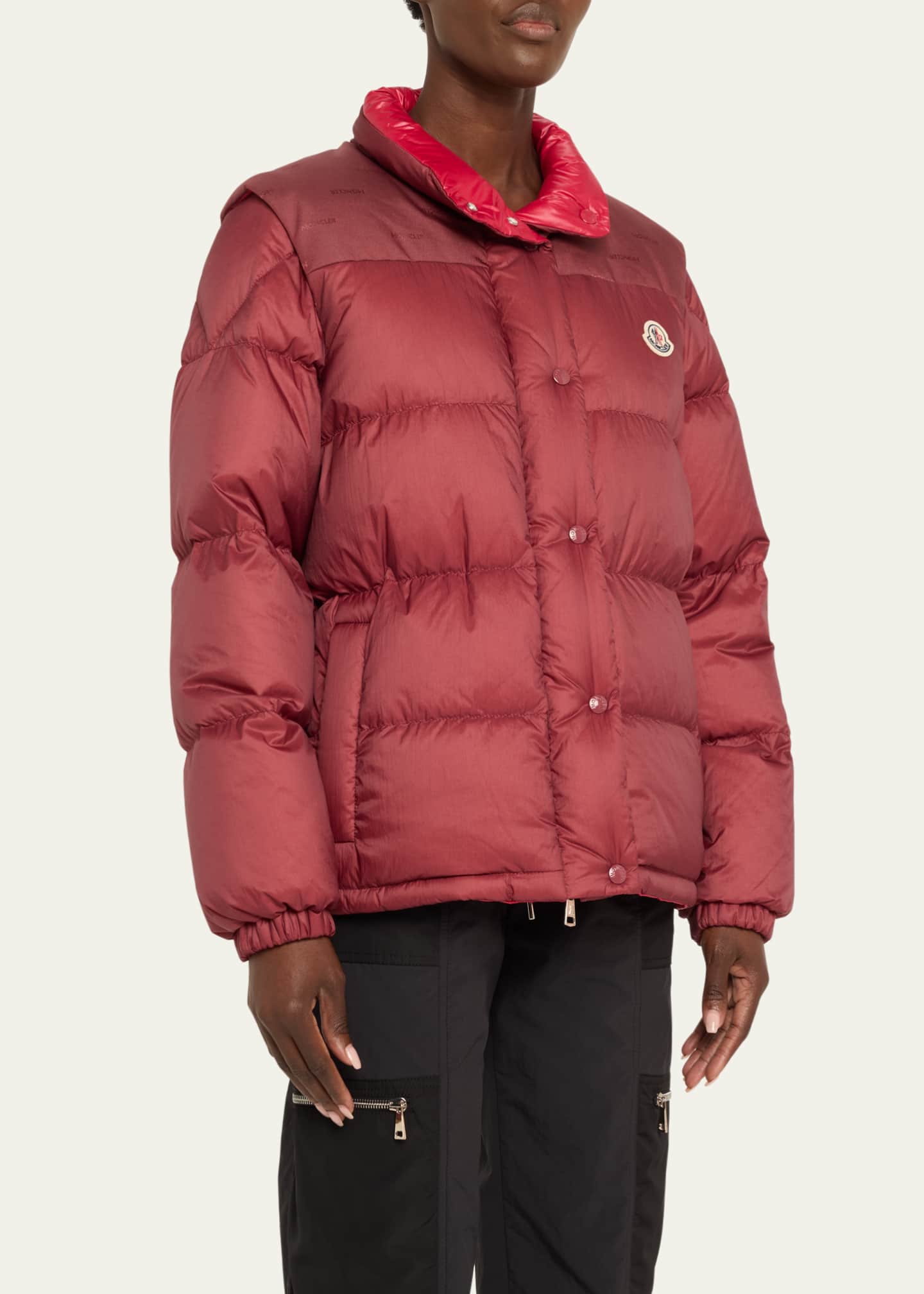 Moncler Verone 1 Stand-Collar Puffer Jacket Image 4 of 5