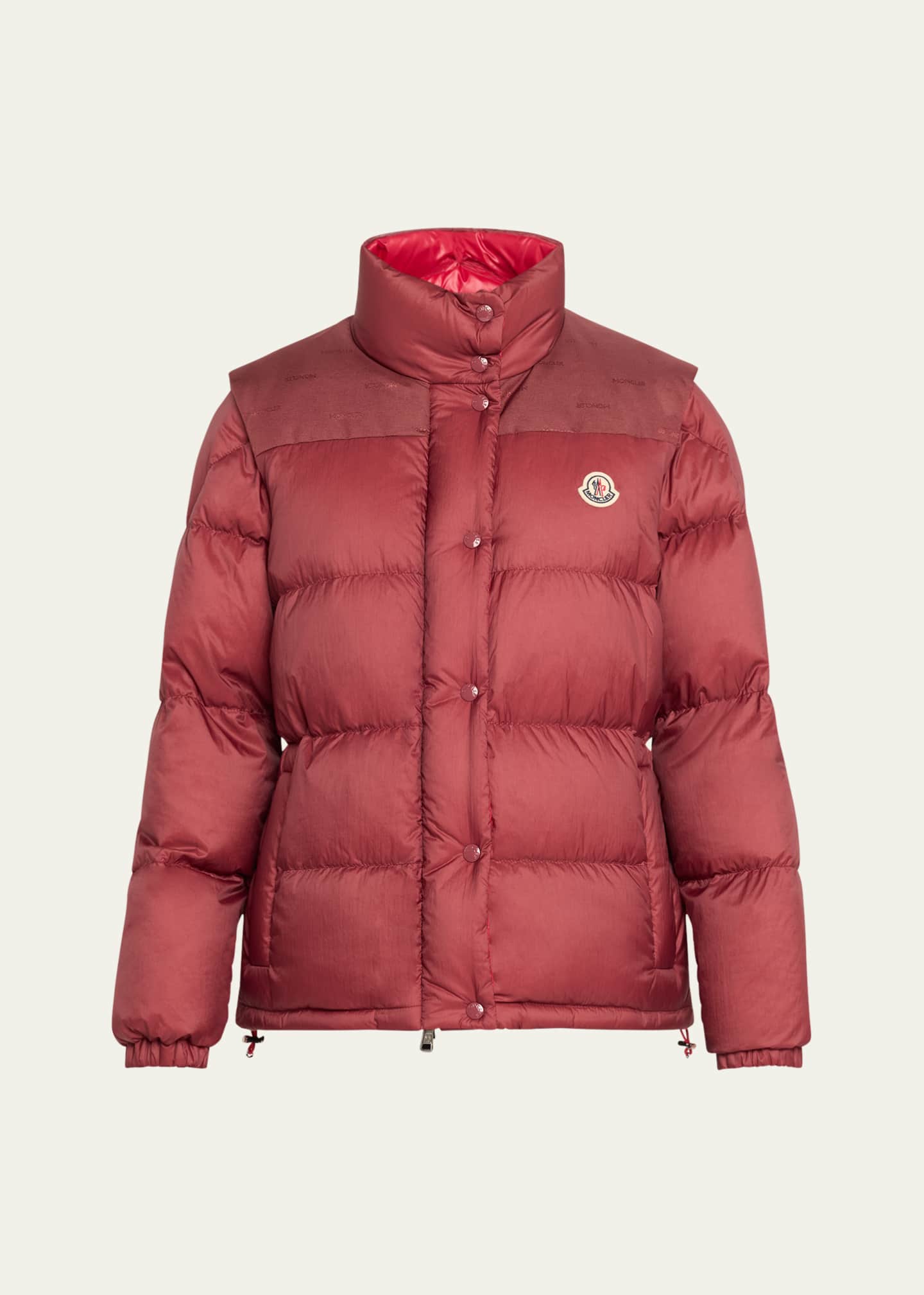 Moncler Verone 1 Stand-Collar Puffer Jacket Image 1 of 5
