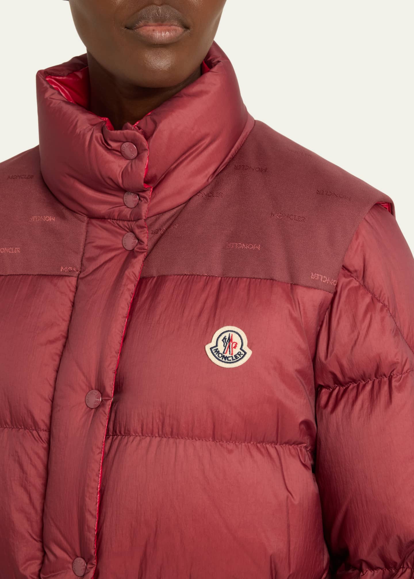 Moncler Verone 1 Stand-Collar Puffer Jacket Image 5 of 5