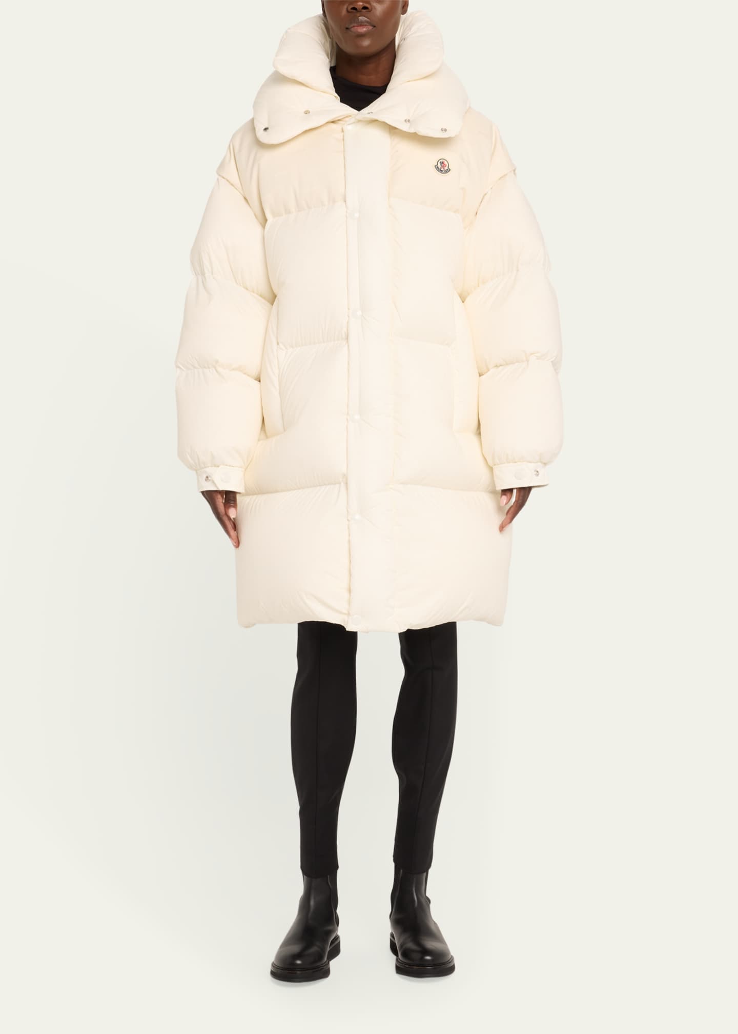 Moncler Verone 2 Snap-Front Puffer Jacket Image 2 of 5