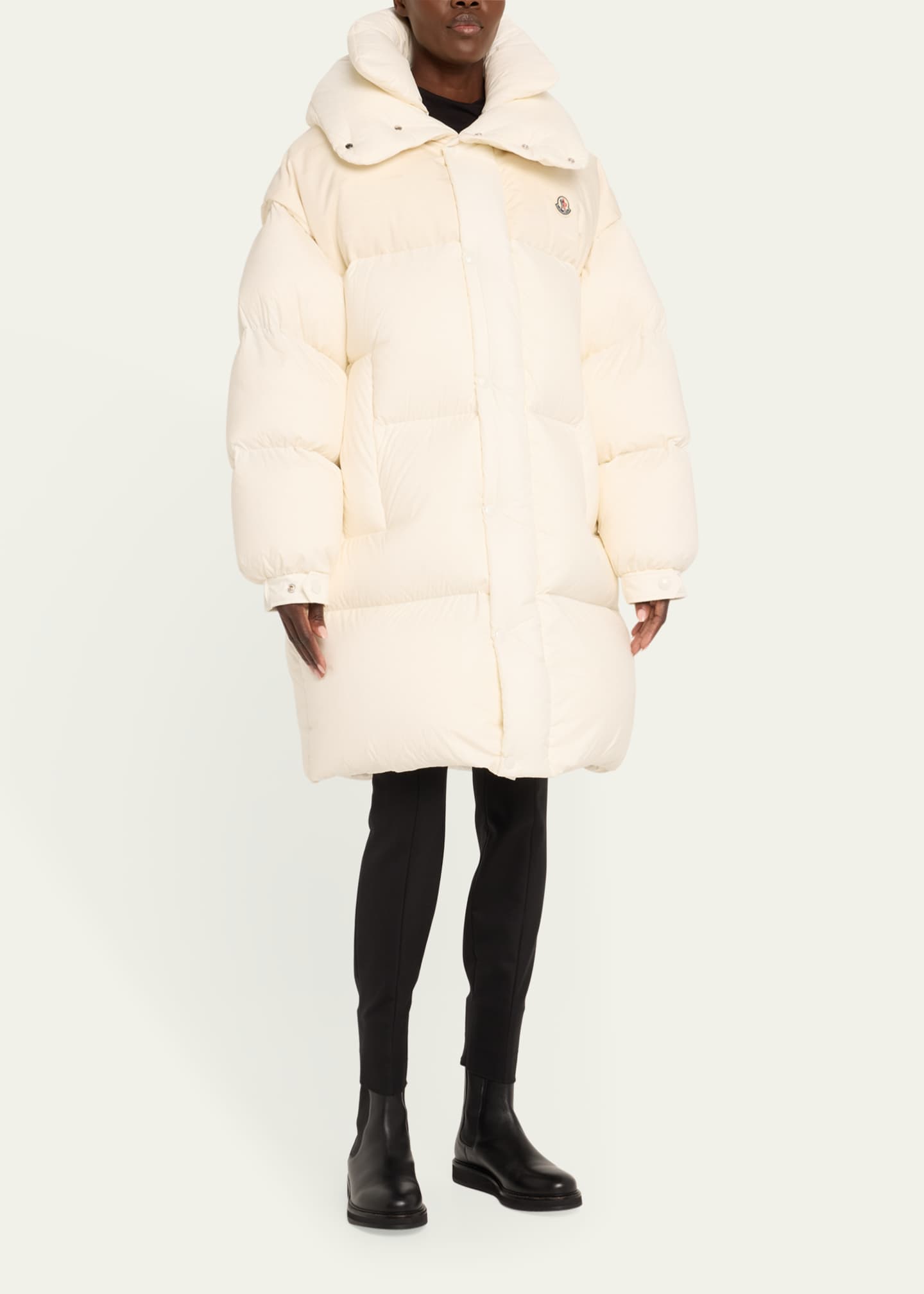 Moncler Verone 2 Snap-Front Puffer Jacket Image 4 of 5