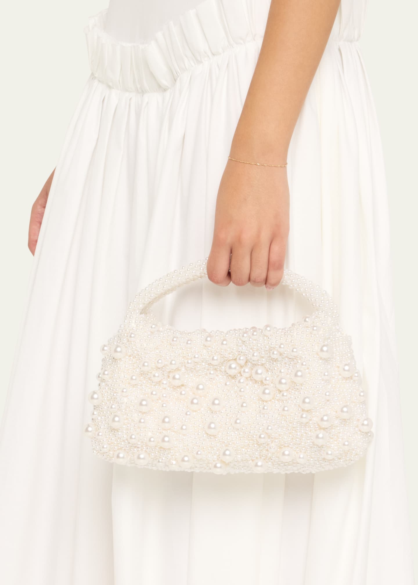 SIMKHAI Ellerie Mini Pearly Top-Handle Bag Image 2 of 6