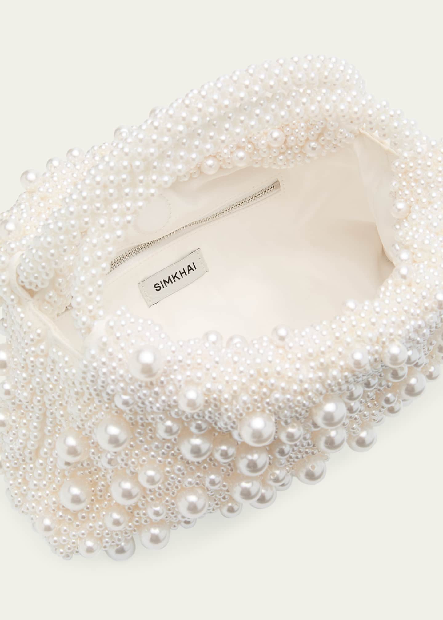 SIMKHAI Ellerie Mini Pearly Top-Handle Bag Image 4 of 6