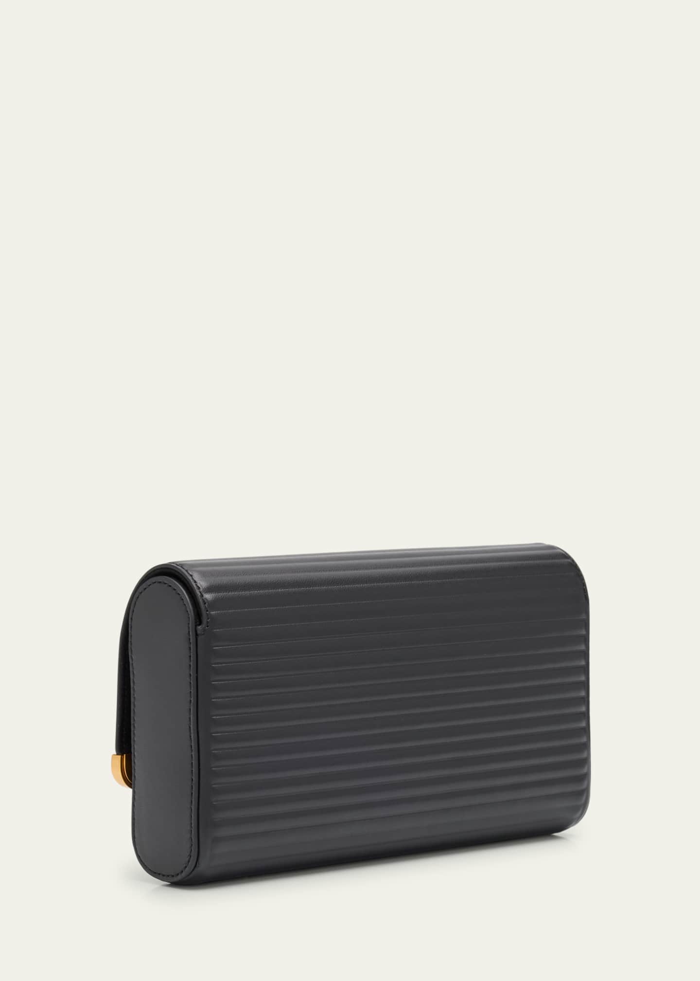 SIMKHAI Rolo Flap Padded Leather Clutch Bag Image 3 of 6