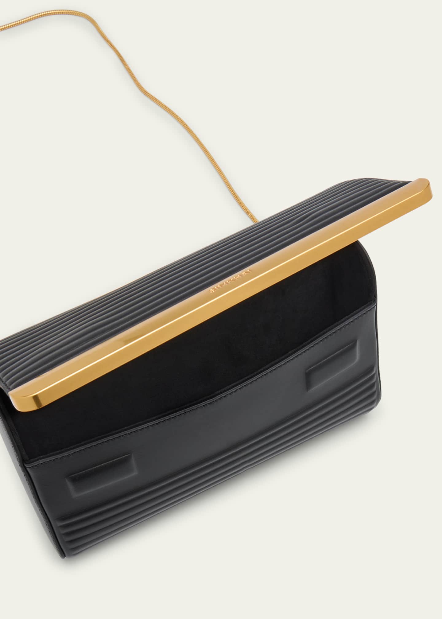 SIMKHAI Rolo Flap Padded Leather Clutch Bag Image 4 of 6