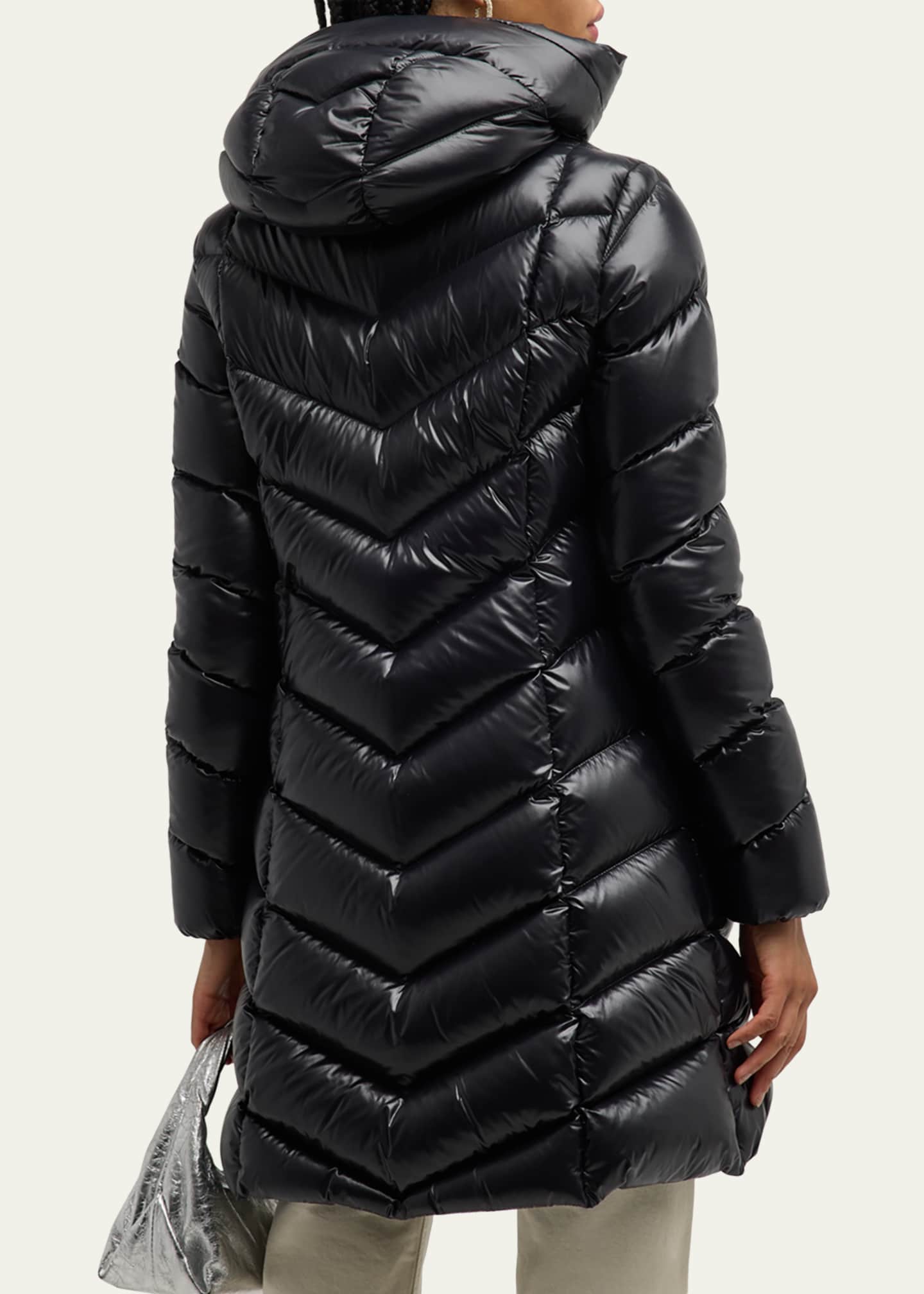Moncler Marus Long Chevron-Quilted Jacket - Bergdorf Goodman