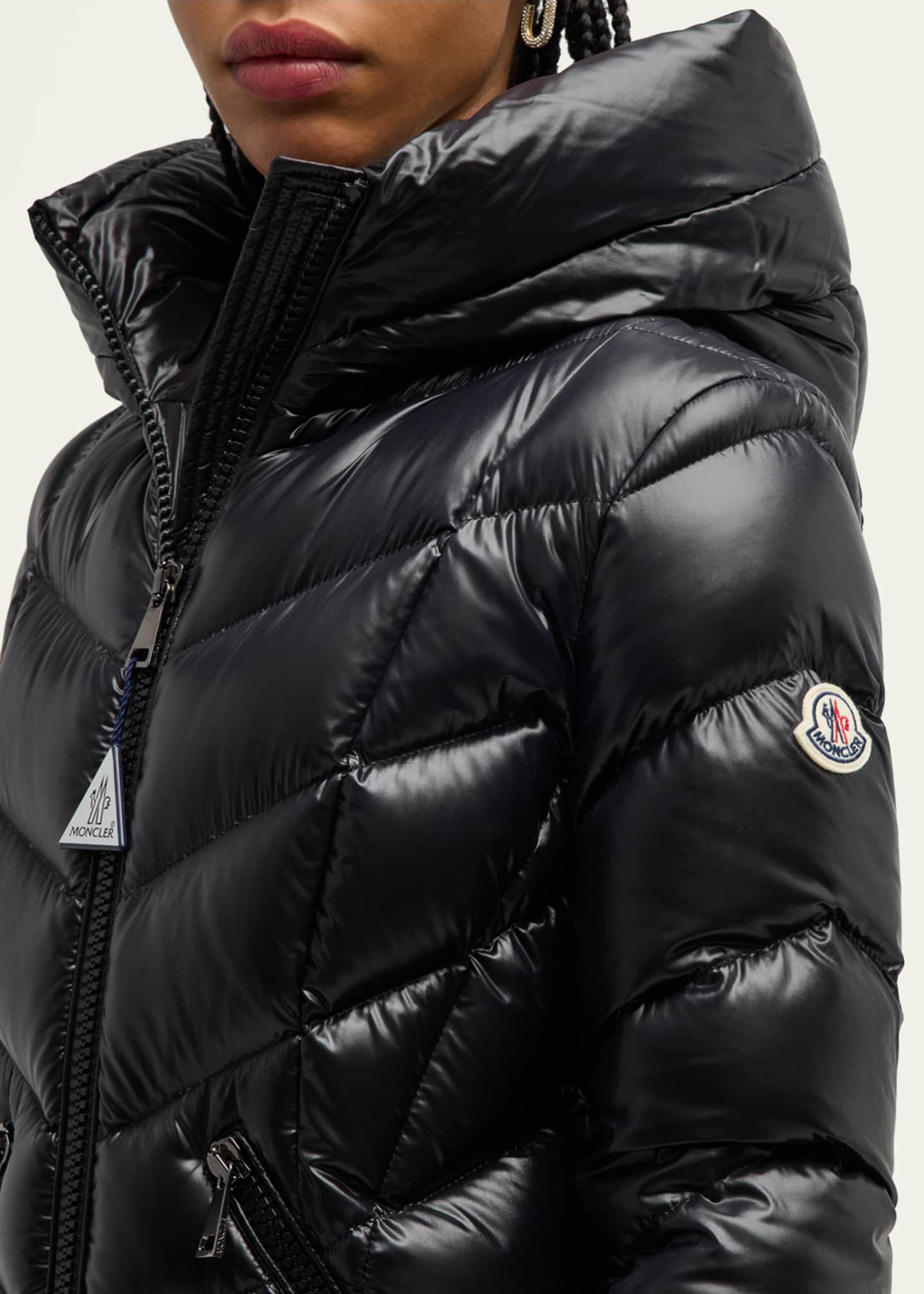 Moncler Marus Long Chevron-Quilted Jacket - Bergdorf Goodman