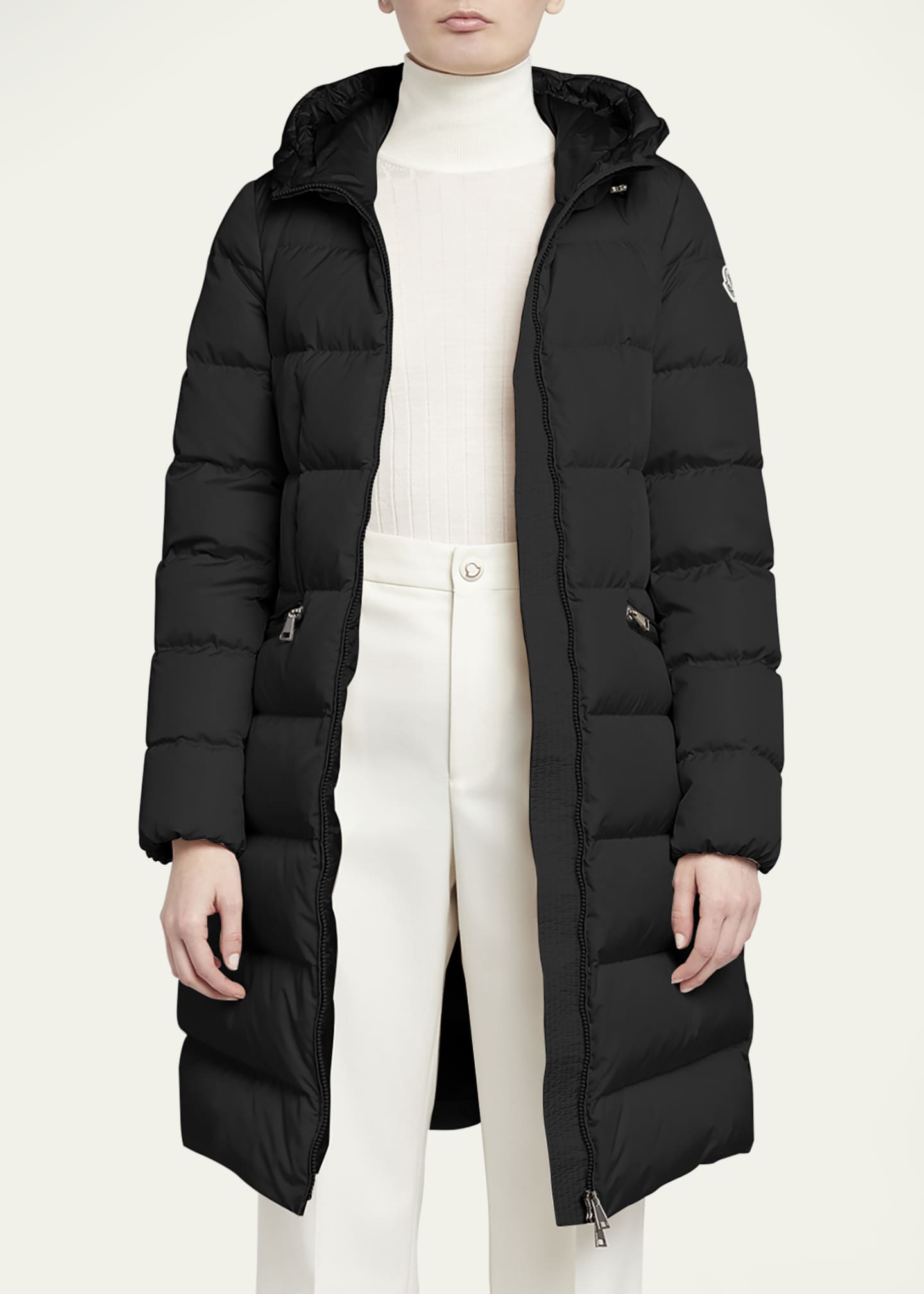 Moncler Avocette Water-Repellent Long Puffer Coat Image 4 of 5