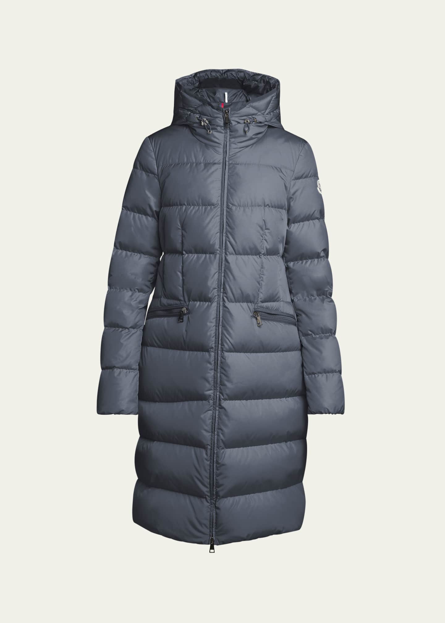 Chaqueta De Plumas Moncler Avocette Long Mujer - Negro - Chile - Abrigo Para El Día A Día