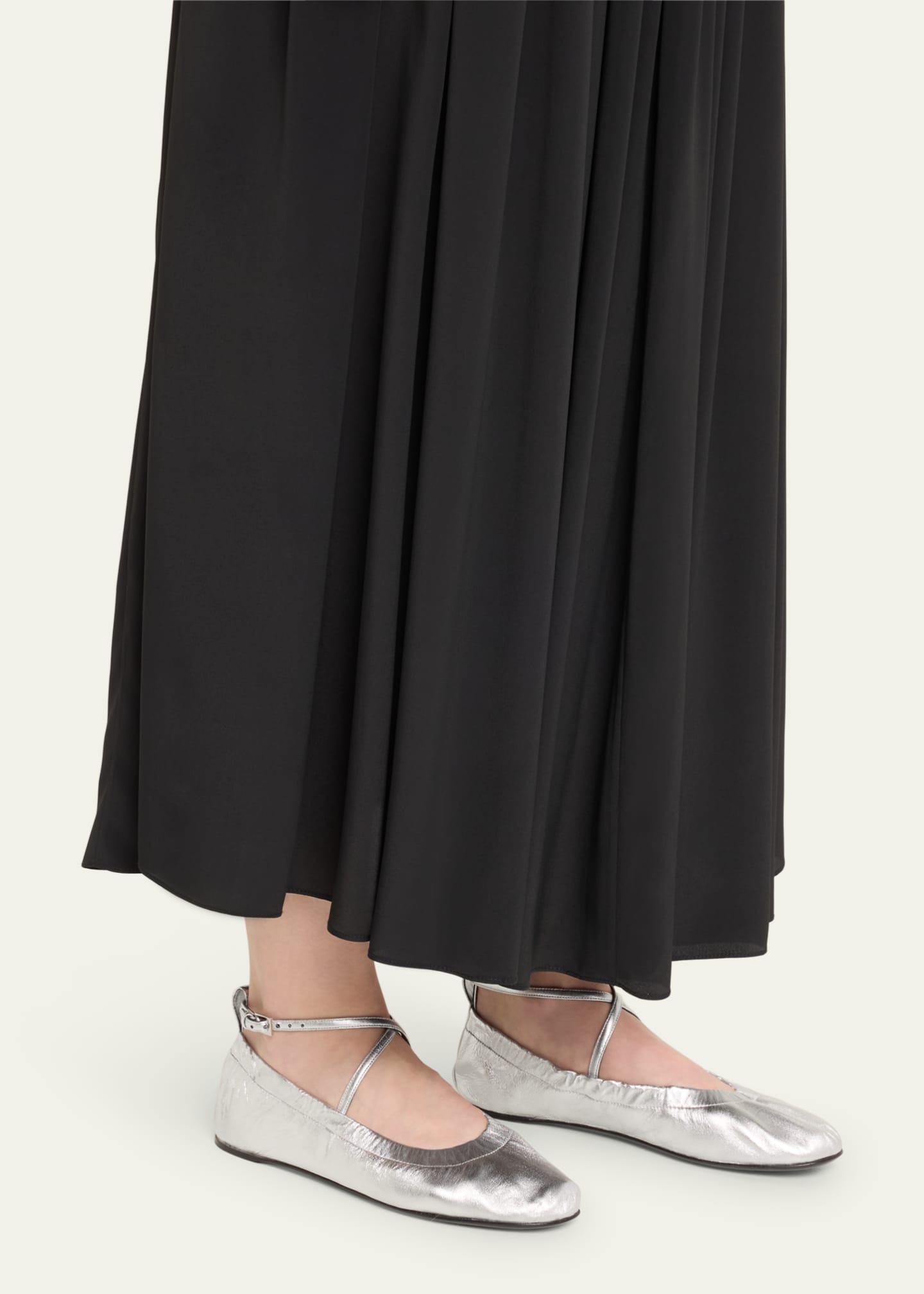 Pierre Hardy Maia Lambskin Ankle-Strap Ballerina Flats Image 2 of 5