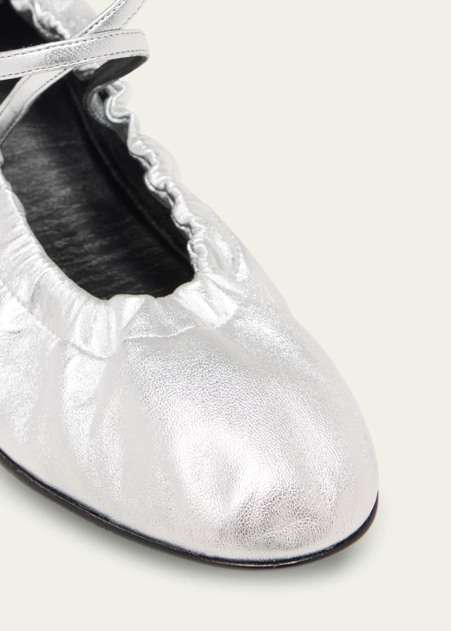Pierre Hardy Maia Lambskin Ankle-Strap Ballerina Flats Image 5 of 5
