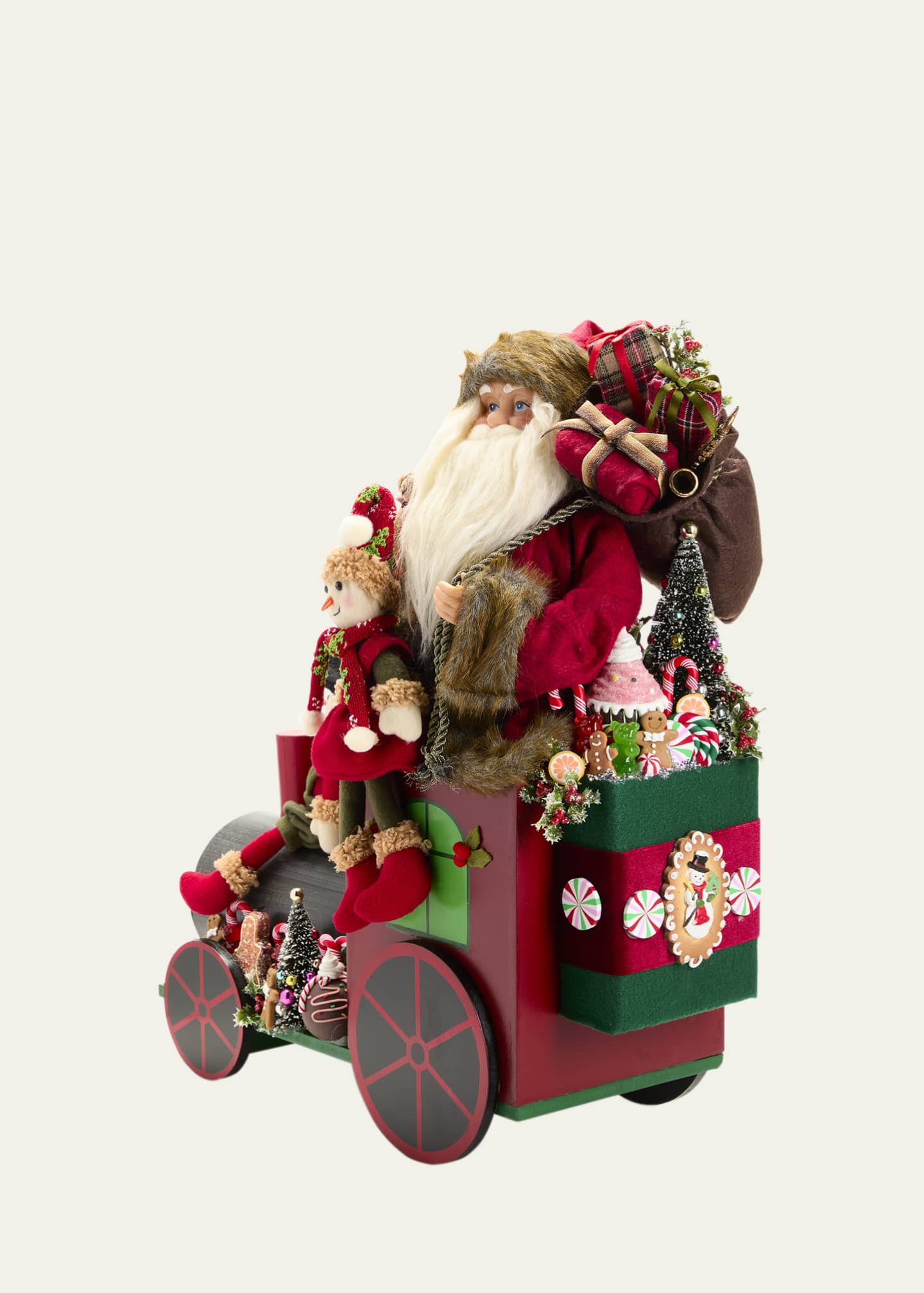 Sweet Savannah Santa in Train, 20" - Bergdorf Goodman